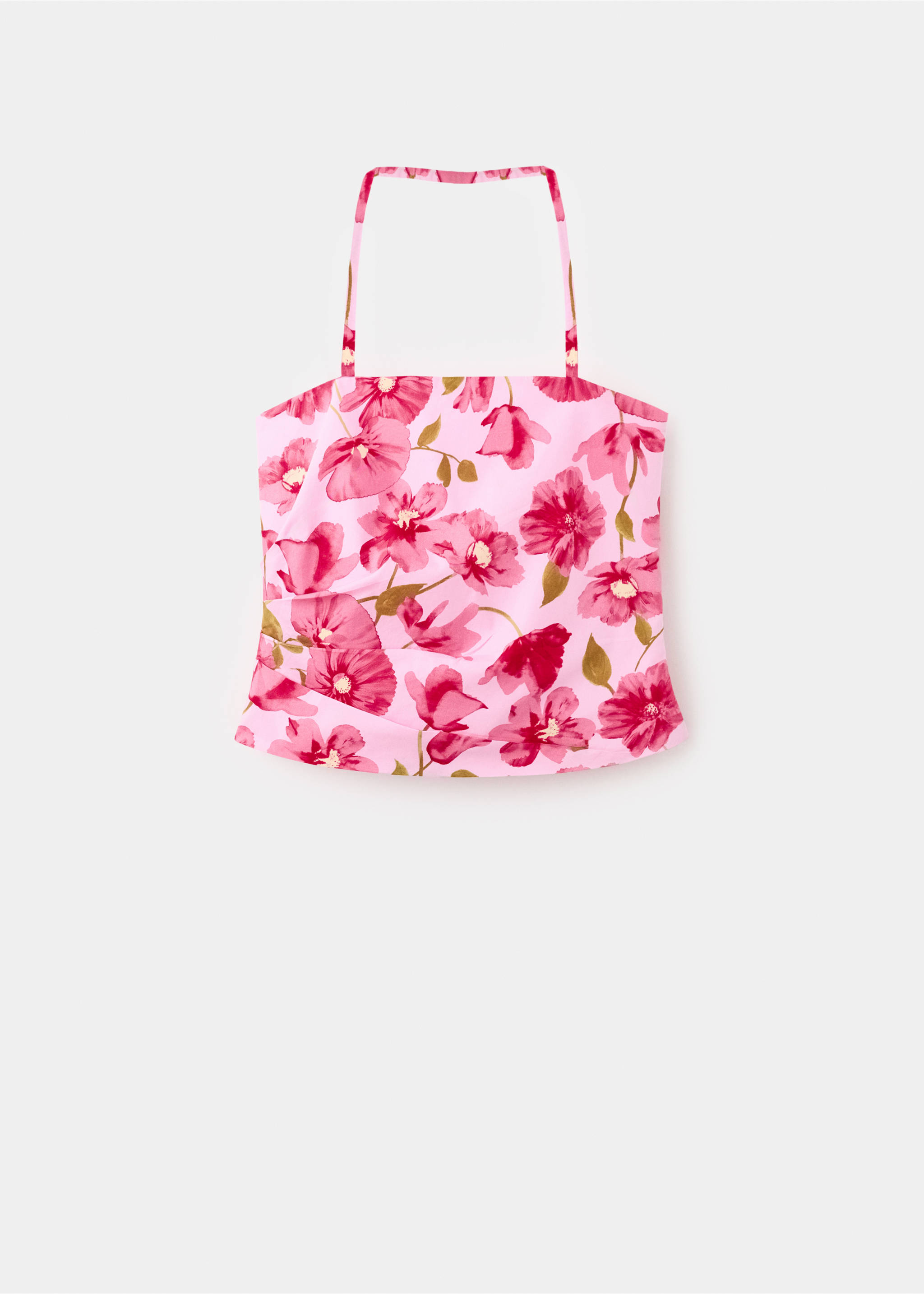 Floral halter neck top - Article without model, Pink. Ref: 37061461-00.