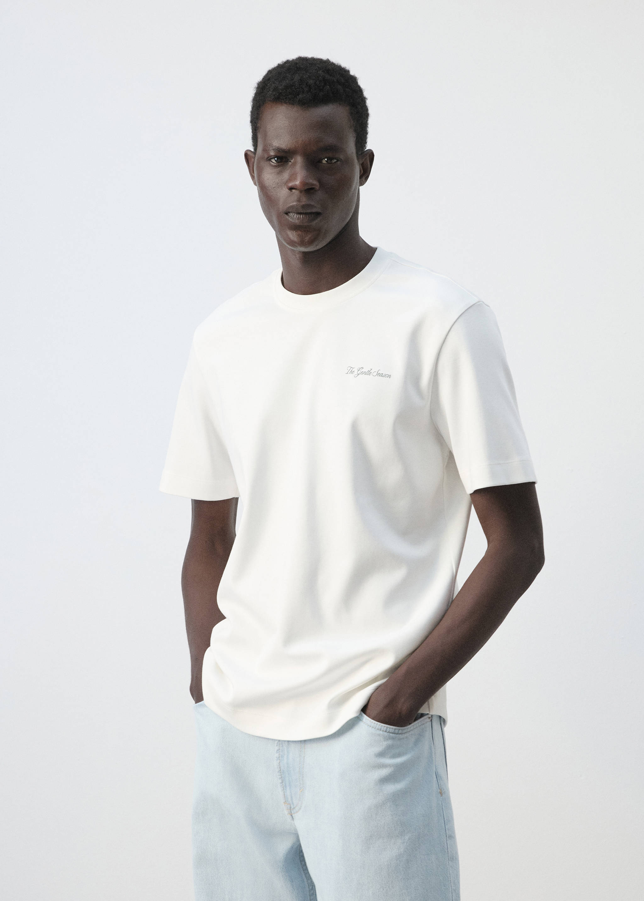100% cotton t-shirt with drawing - Medium plane