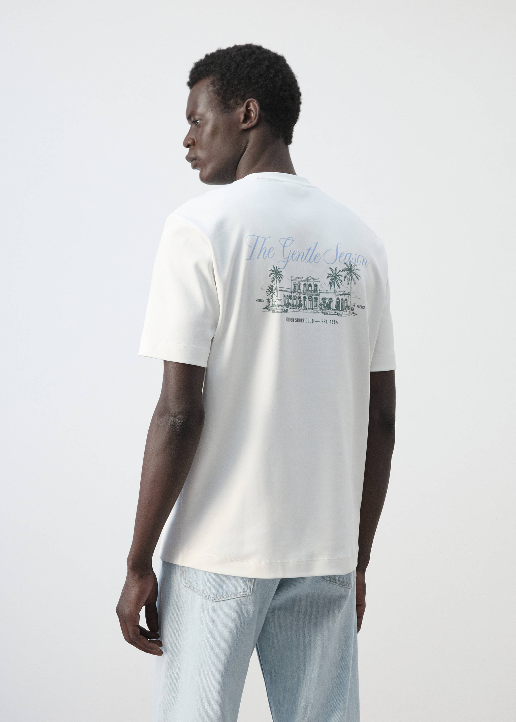 100% cotton t-shirt with drawing - Reverse of the article