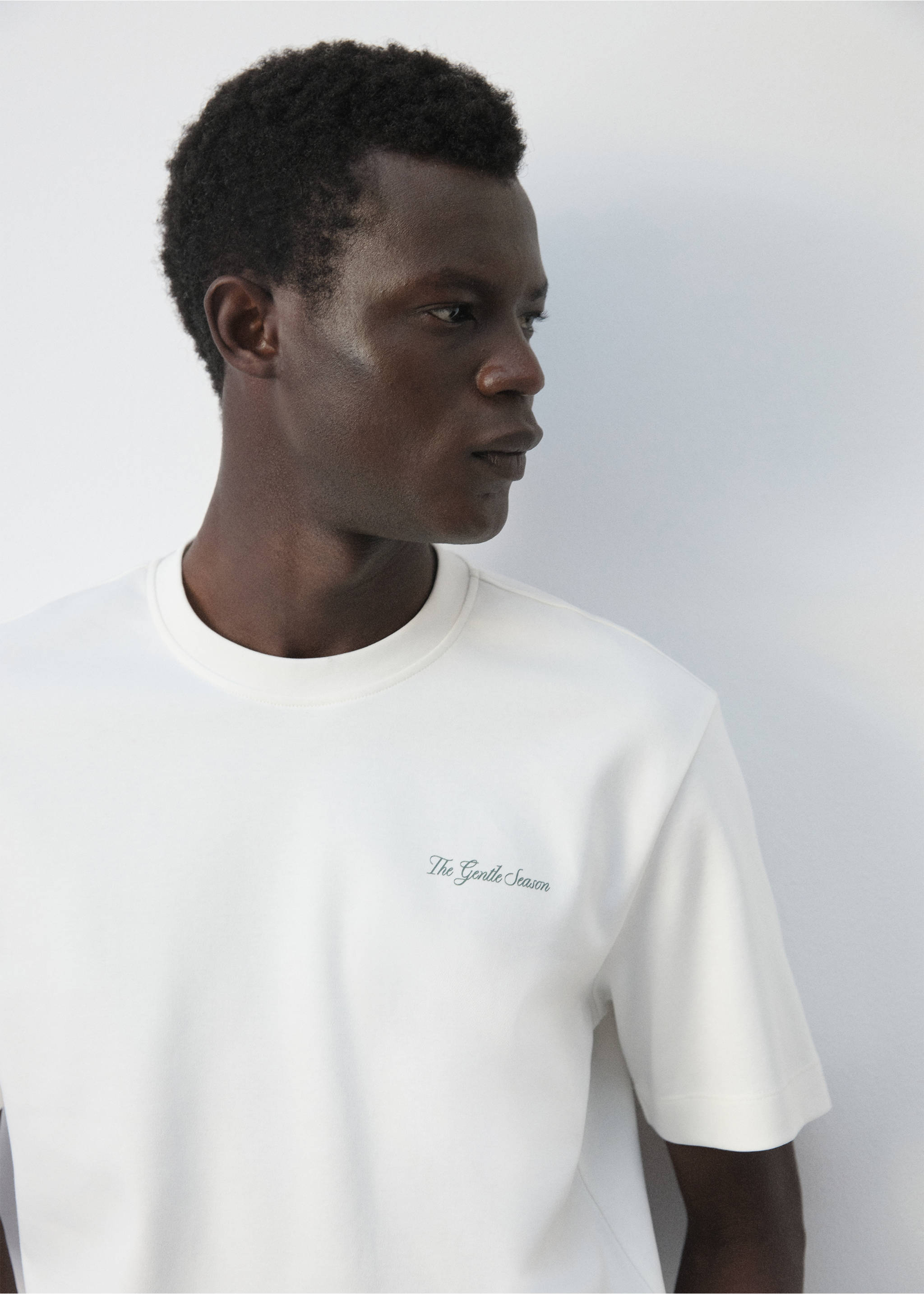 T-shirt 100 % coton motif - Détail de l'article 1, Blanc. Ref: 37061463-00.
