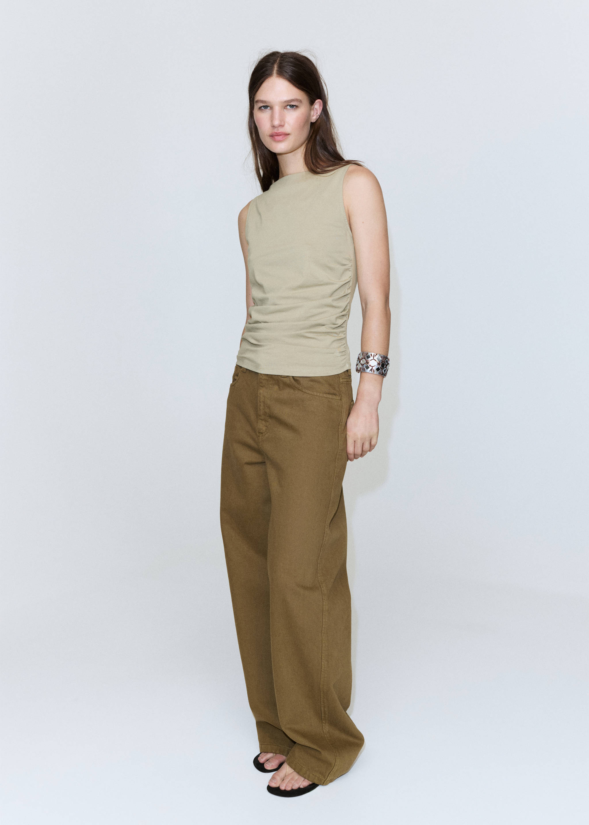 Top cotone drappeggiato - Piano generale