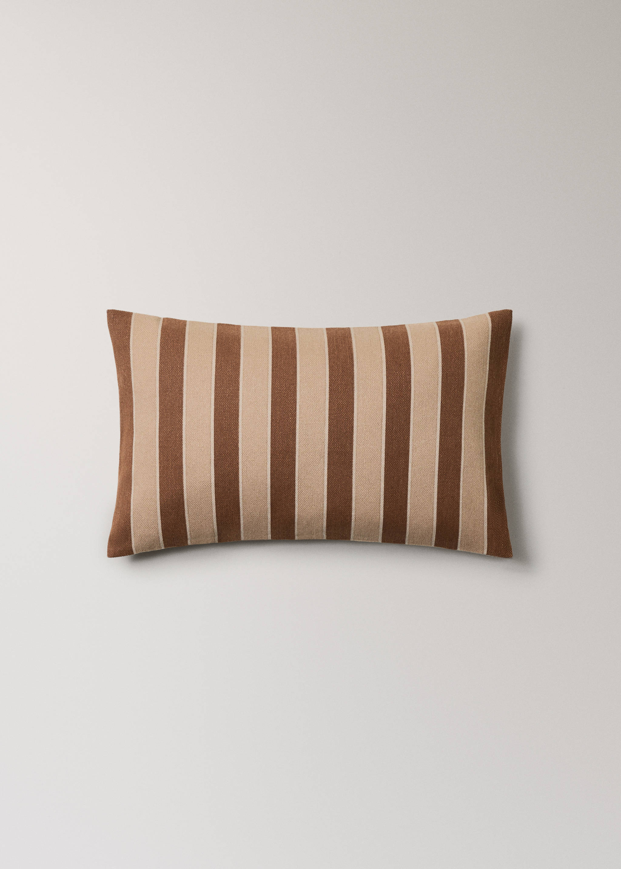 Cotton cushion cover with printed stripes 30x50 cm - Article without model