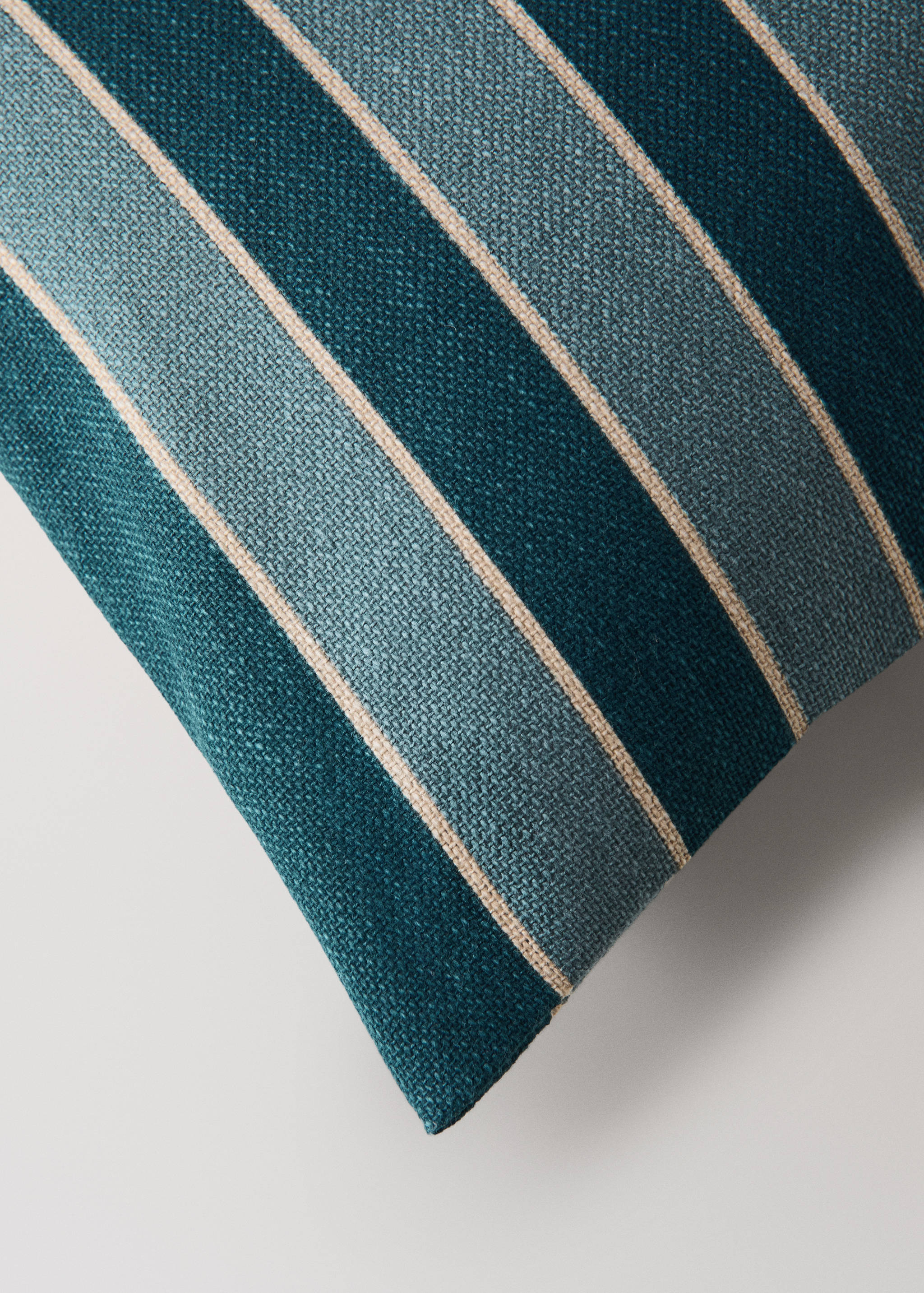 Cotton cushion cover with printed stripes 30x50 cm - Details of the article 1