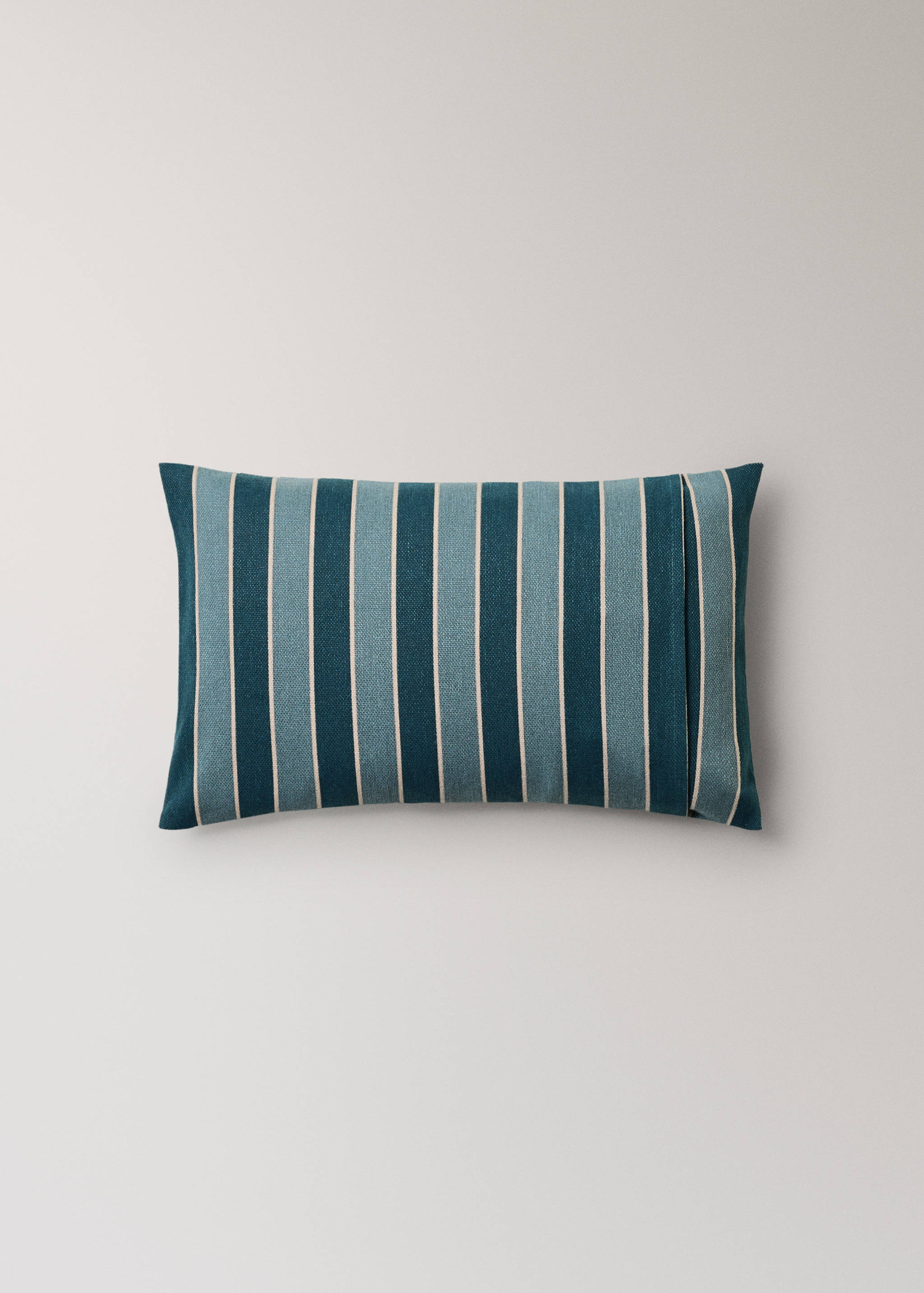 Cotton cushion cover with printed stripes 30x50 cm - Details of the article 4