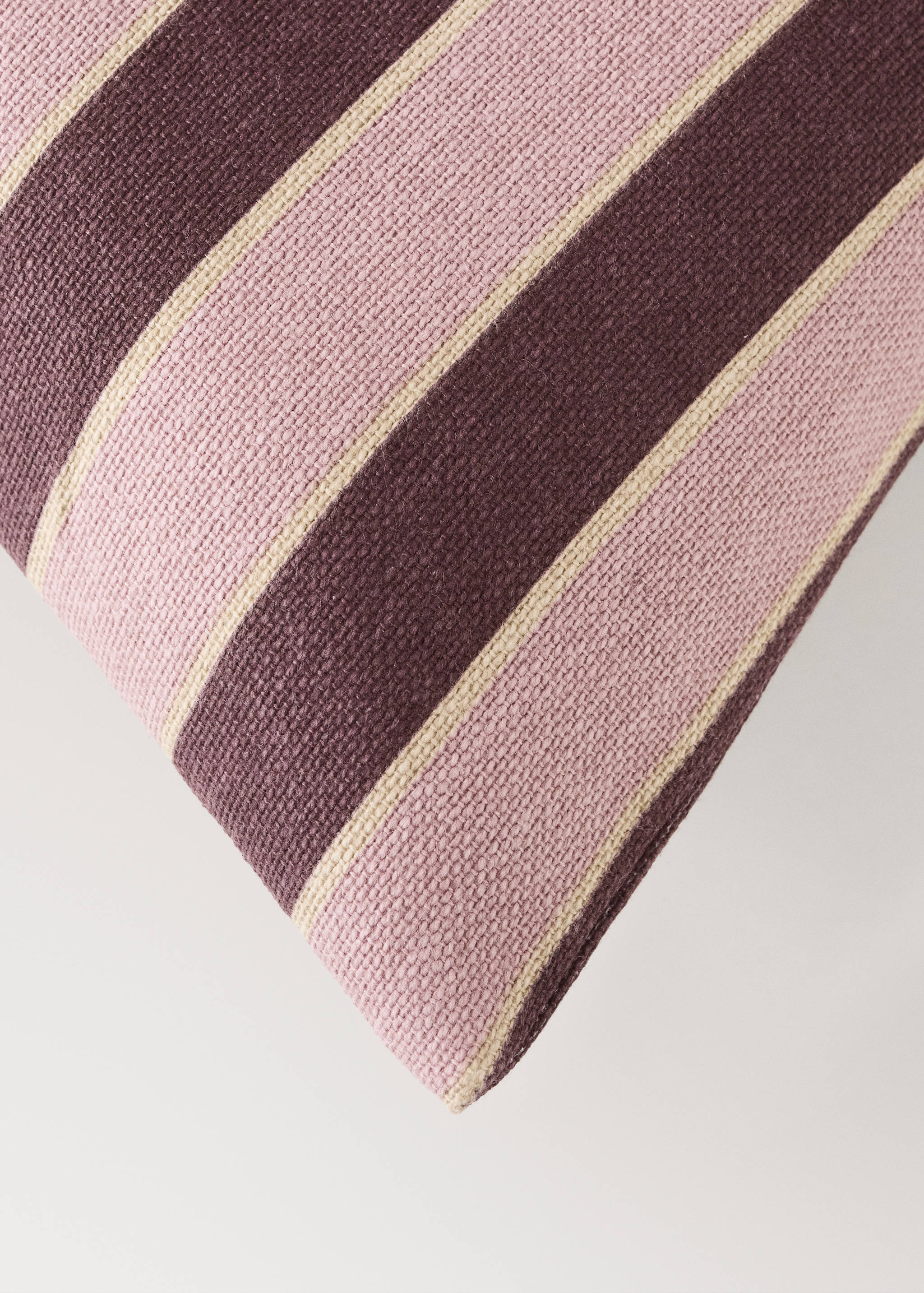Cotton cushion cover with printed stripes 30x50 cm - Details of the article 1