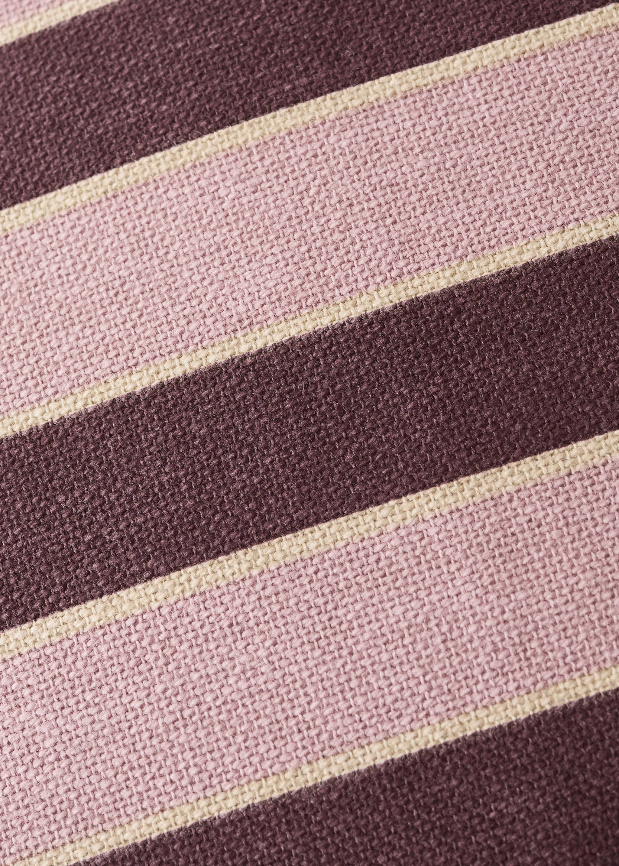 Cotton cushion cover with printed stripes 30x50 cm - Details of the article 3
