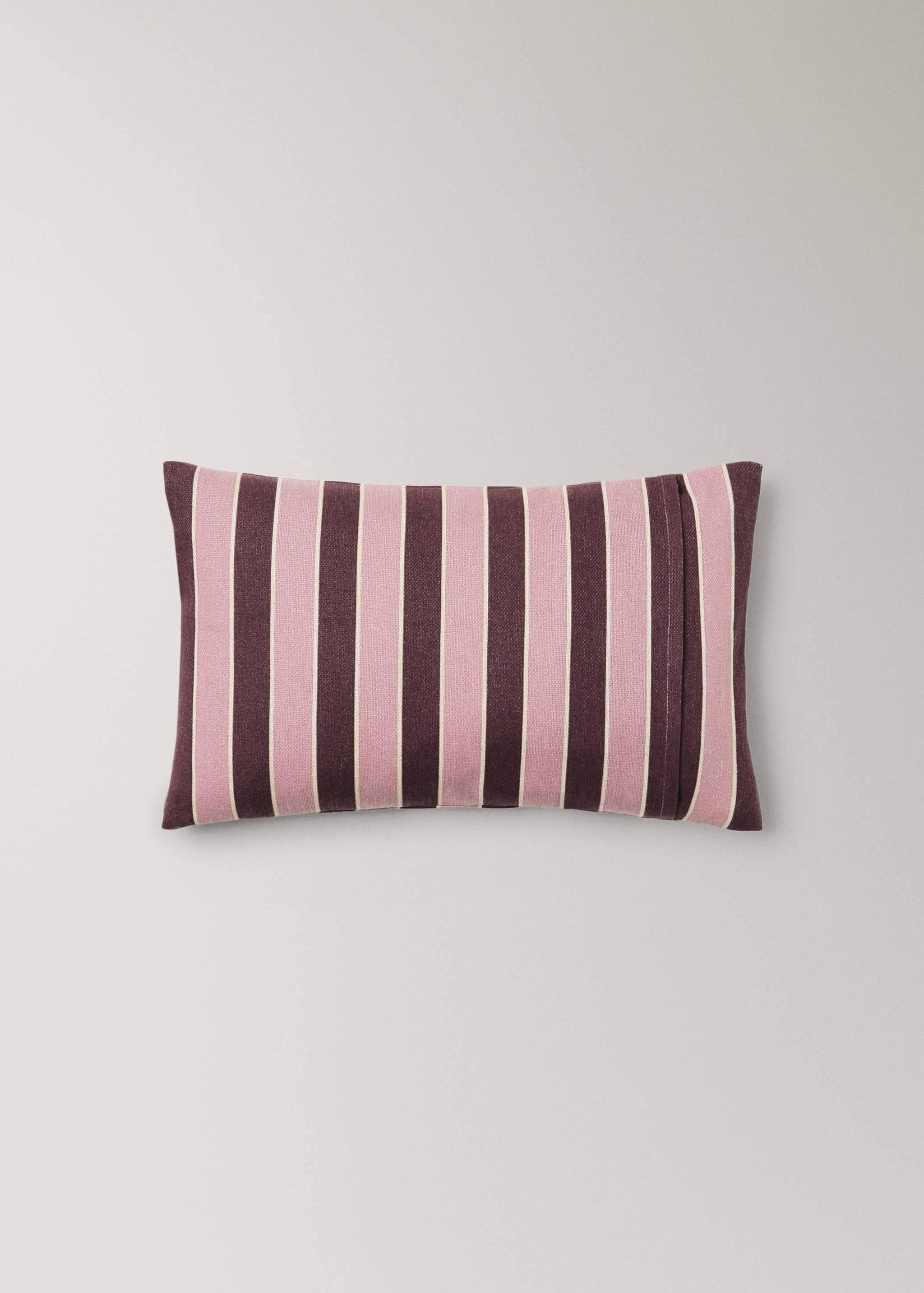Cotton cushion cover with printed stripes 30x50 cm - Details of the article 4
