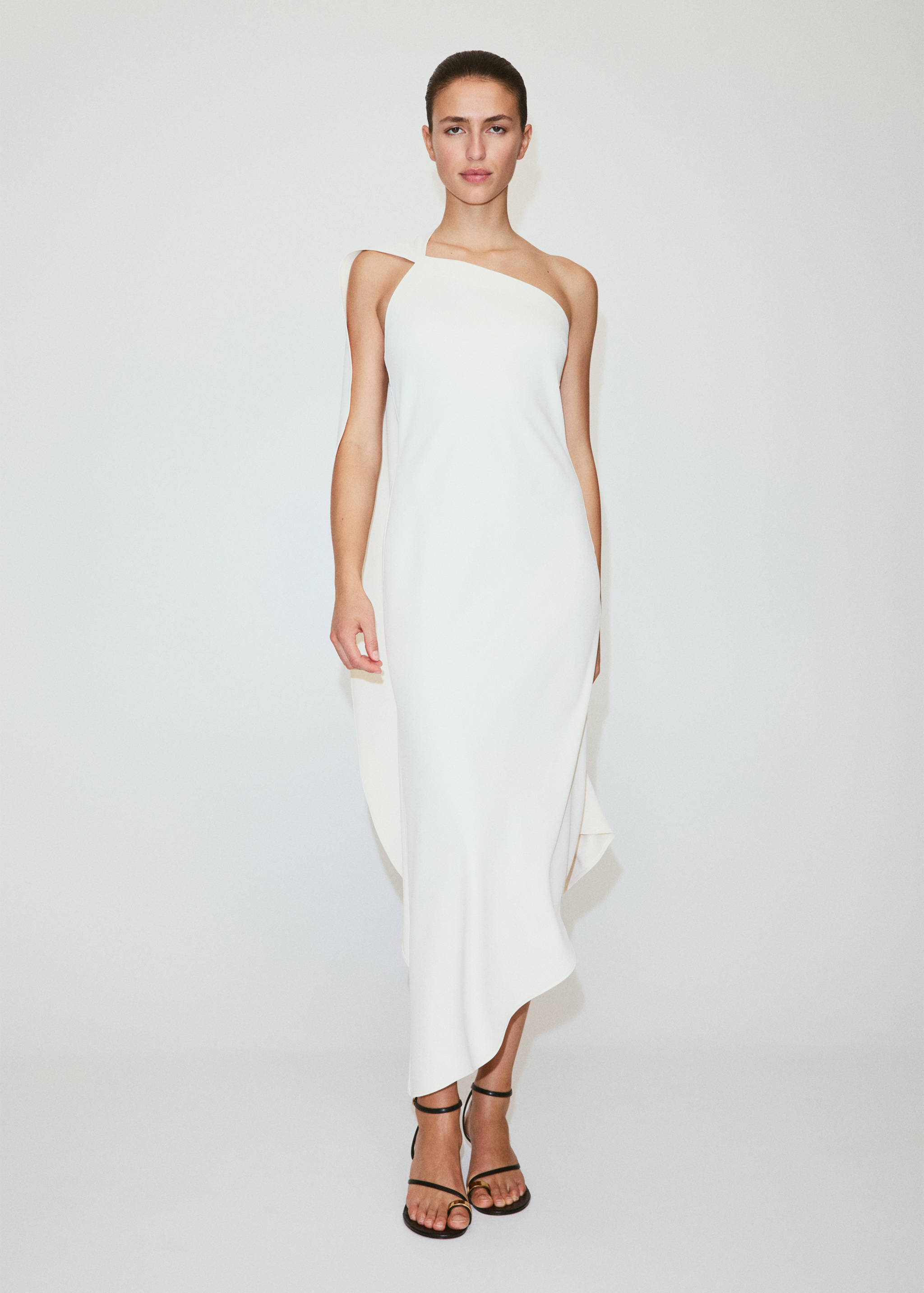 Asymmetrisches Foulard-Kleid - Allgemeine Ansicht
