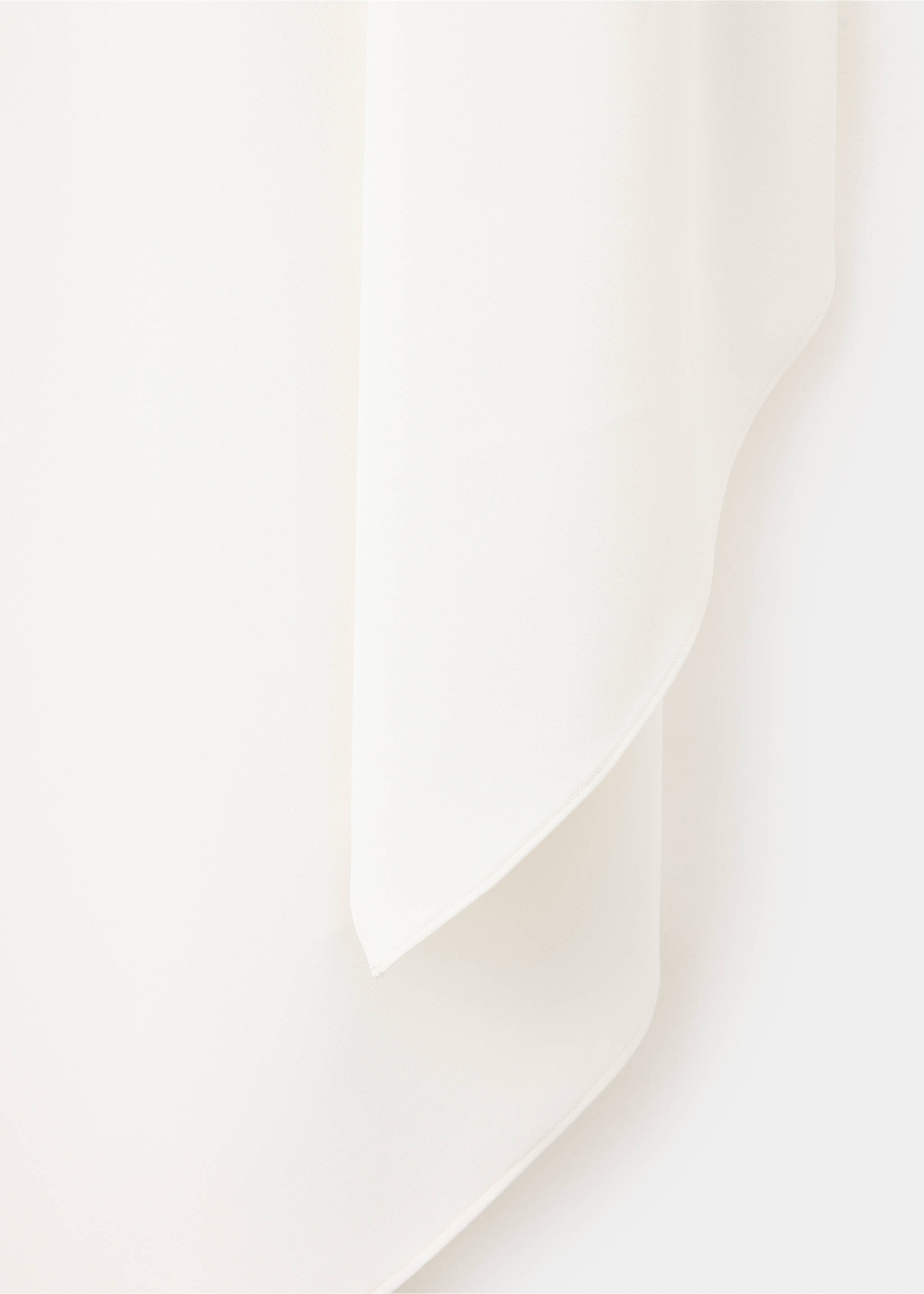 Asymmetrical dress with scarf - Details of the article 0, Ecru. Ref: 37061468-00.