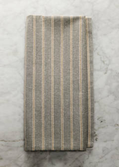 Printed striped cotton tea towels — Green 1