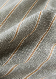 Printed striped cotton tea towels — Green 3