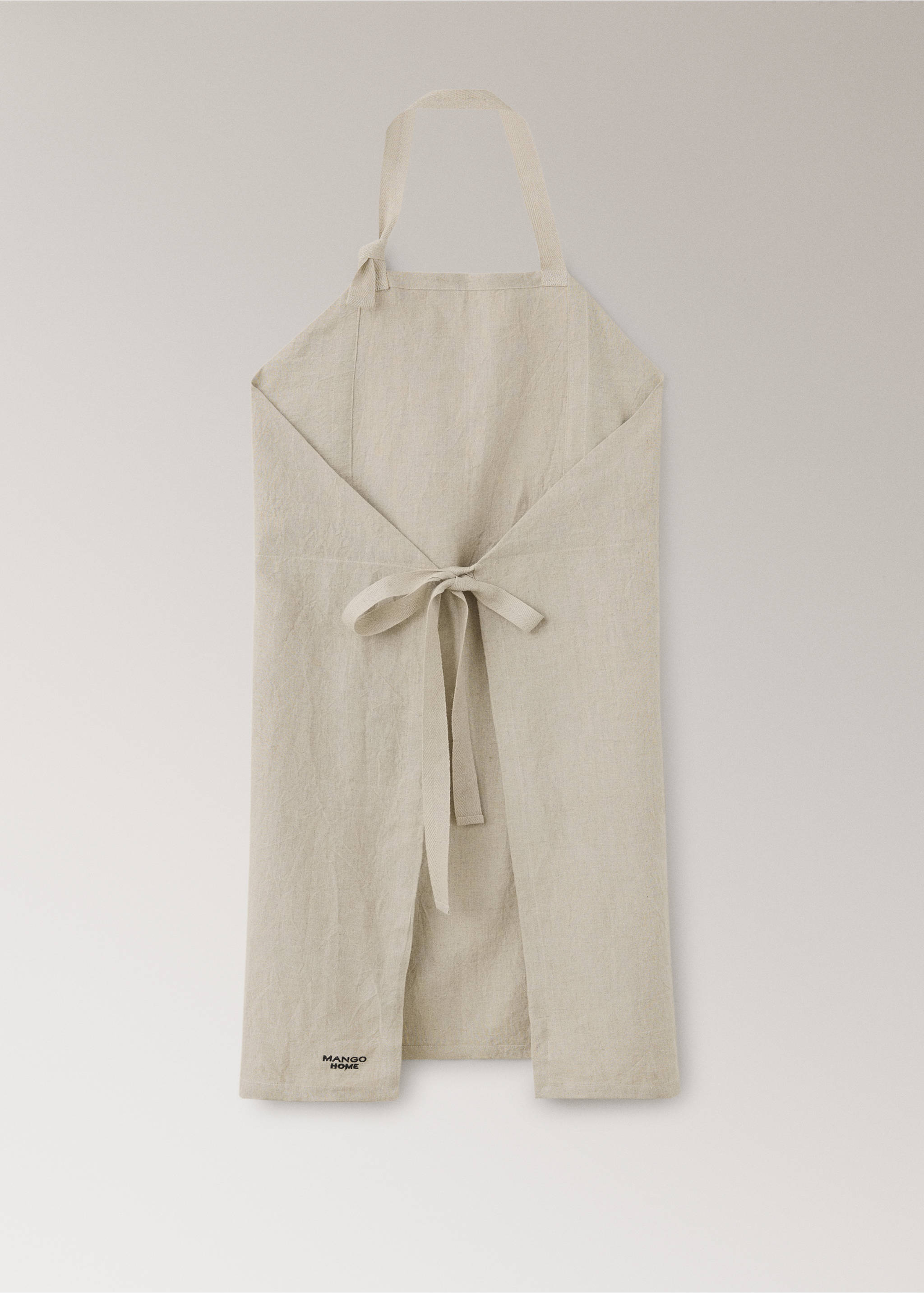 Washed linen apron - Detaljer om artikeln 1, Ljus/pastellbrun. Ref: 37061474-00.