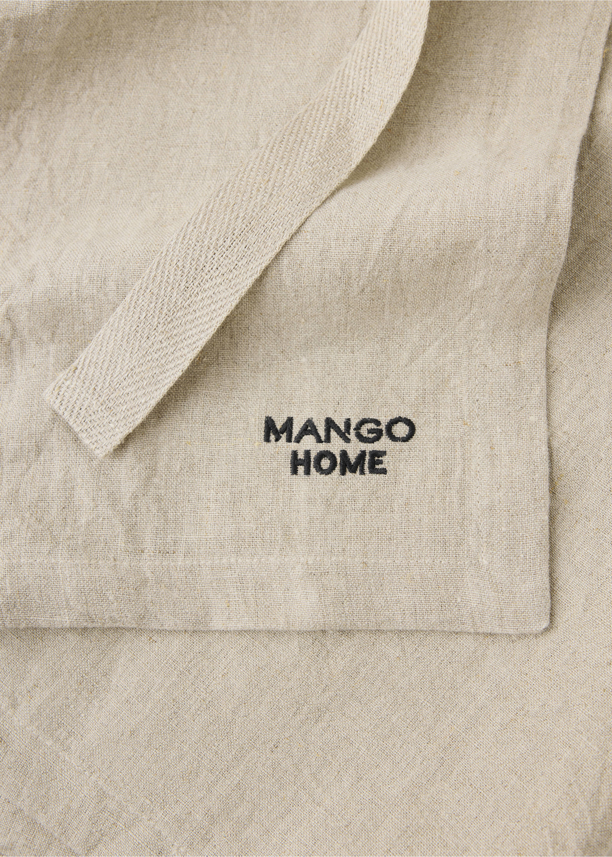 Washed linen apron - Detaljer om artikeln 2, Ljus/pastellbrun. Ref: 37061474-00.