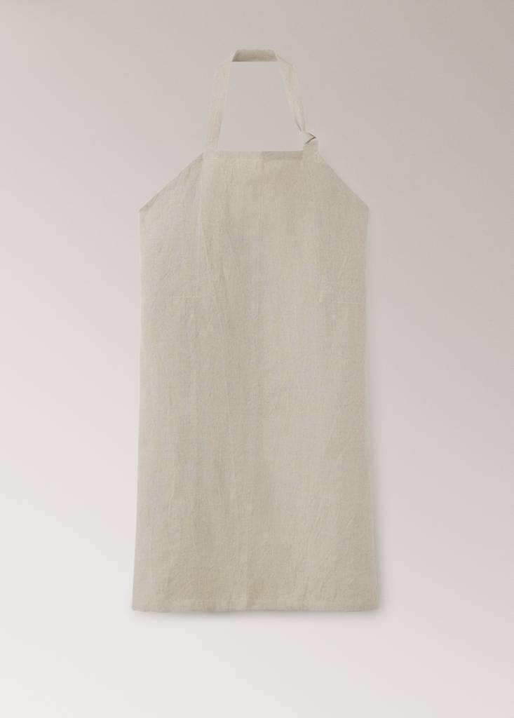 Washed linen apron — Light/Pastel Brown