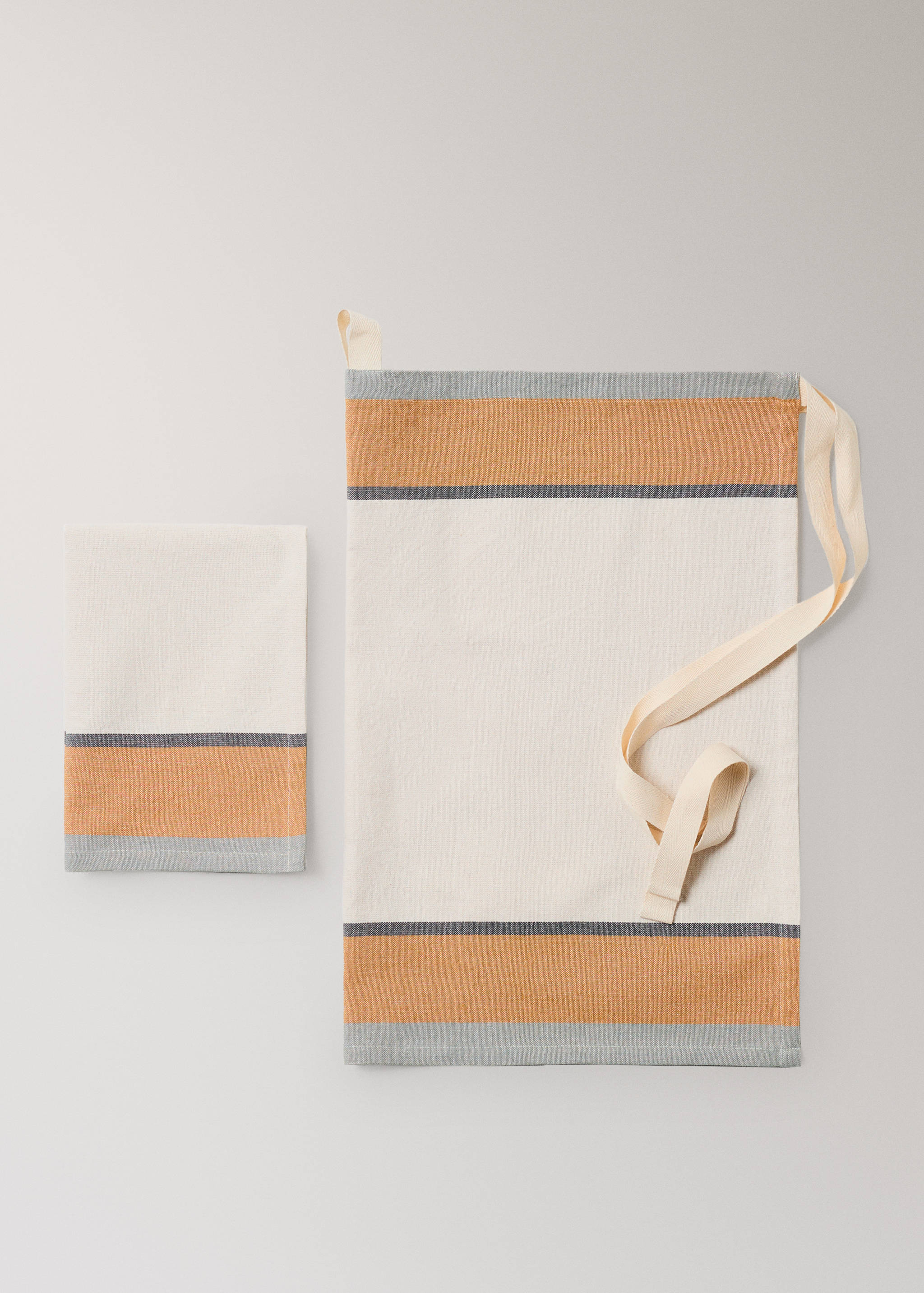Striped cotton apron - Details of the article 3