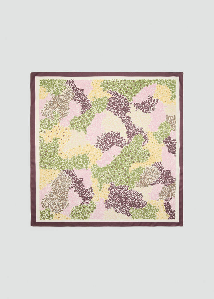 Floral print scarf — Maroon