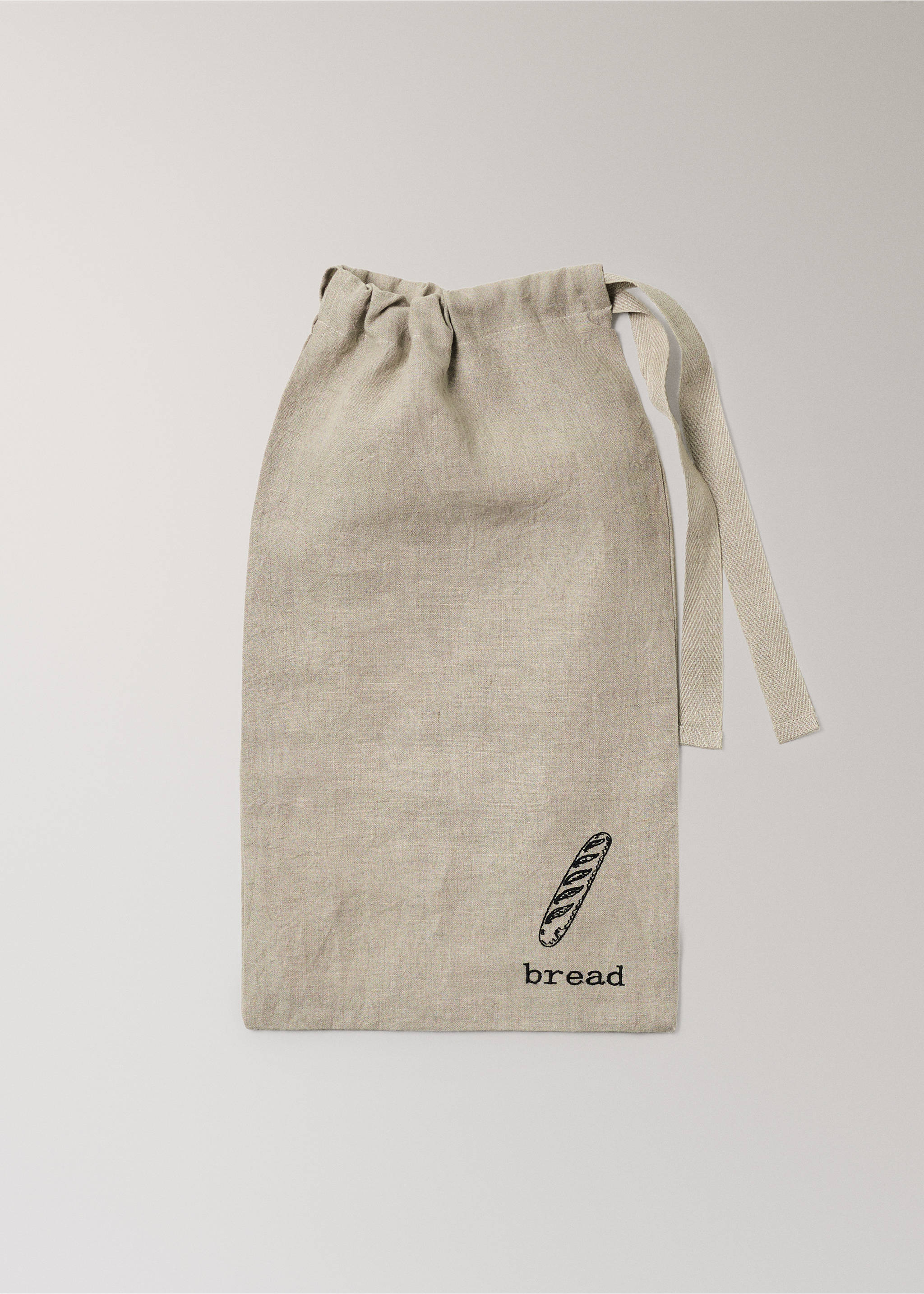 100% linen bag with printed motif - Article without model, Light/Pastel Brown. Ref: 37061478-00.