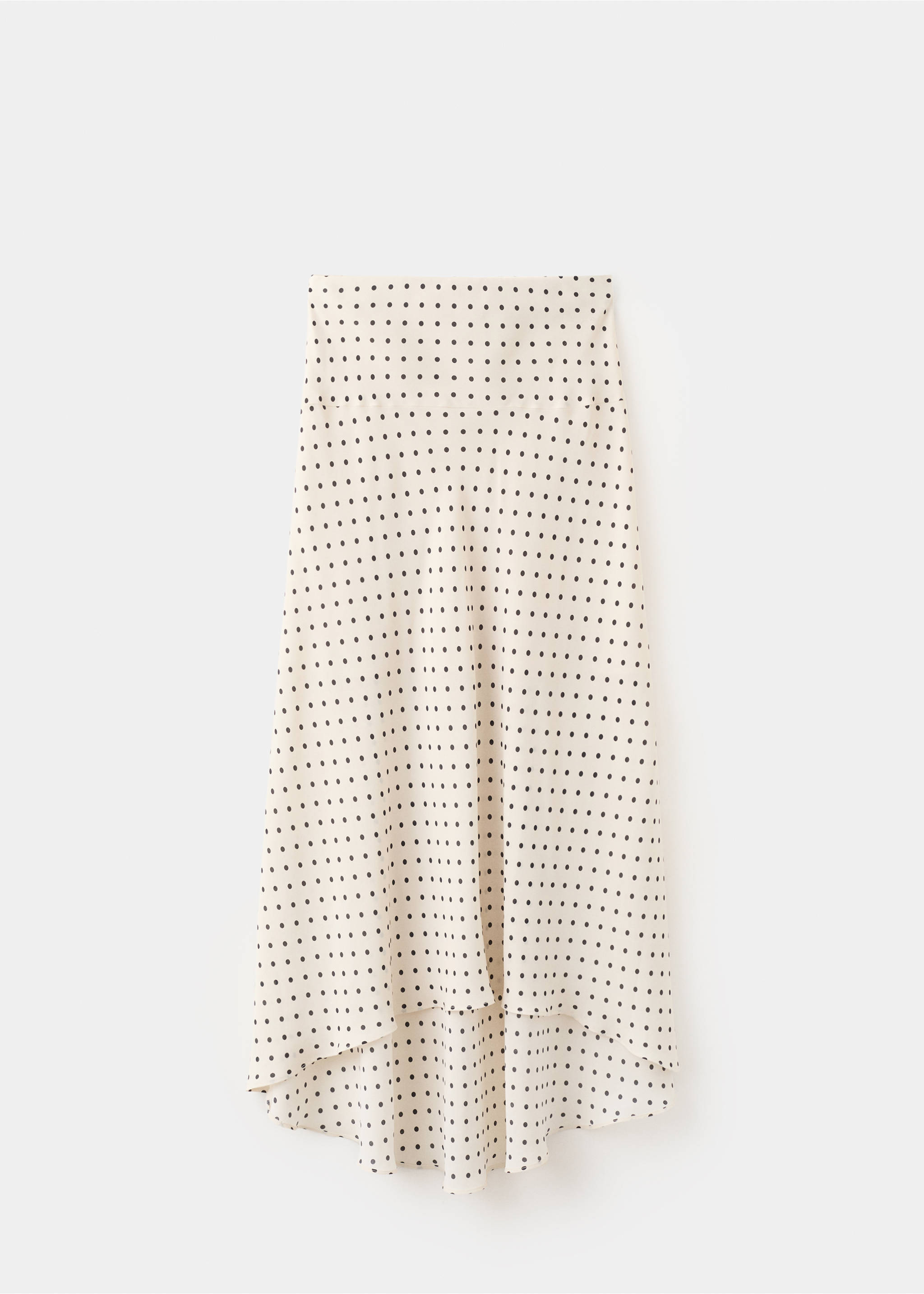 Long polka-dot skirt - Article without model, Ecru. Ref: 37061482-00.