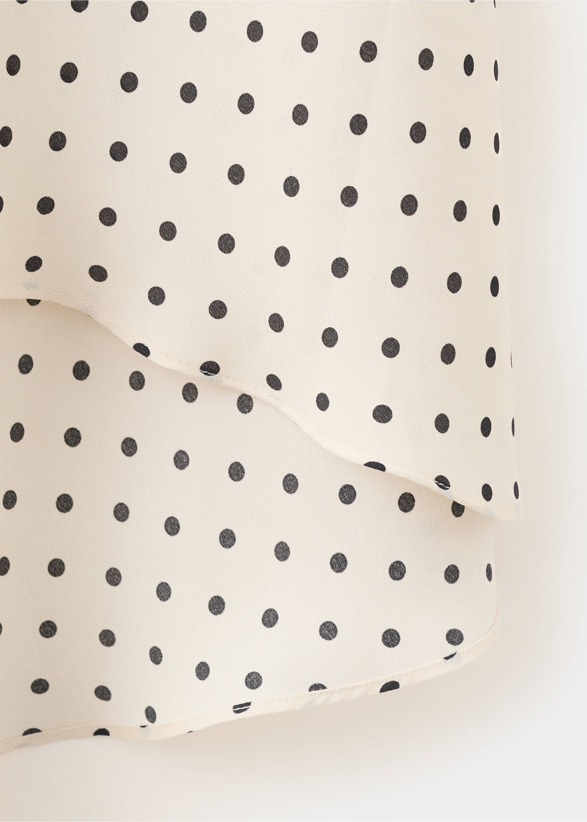 Long polka-dot skirt - Details of the article 8, Ecru. Ref: 37061482-00.