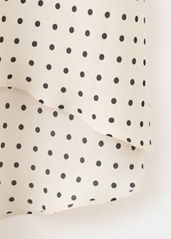 Polka dot skirt with asymmetric hem — Ecru 6
