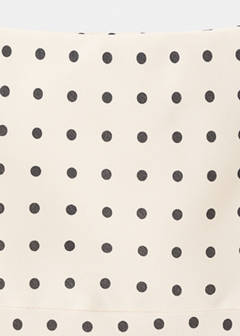 Polka dot skirt with asymmetric hem — Ecru 7