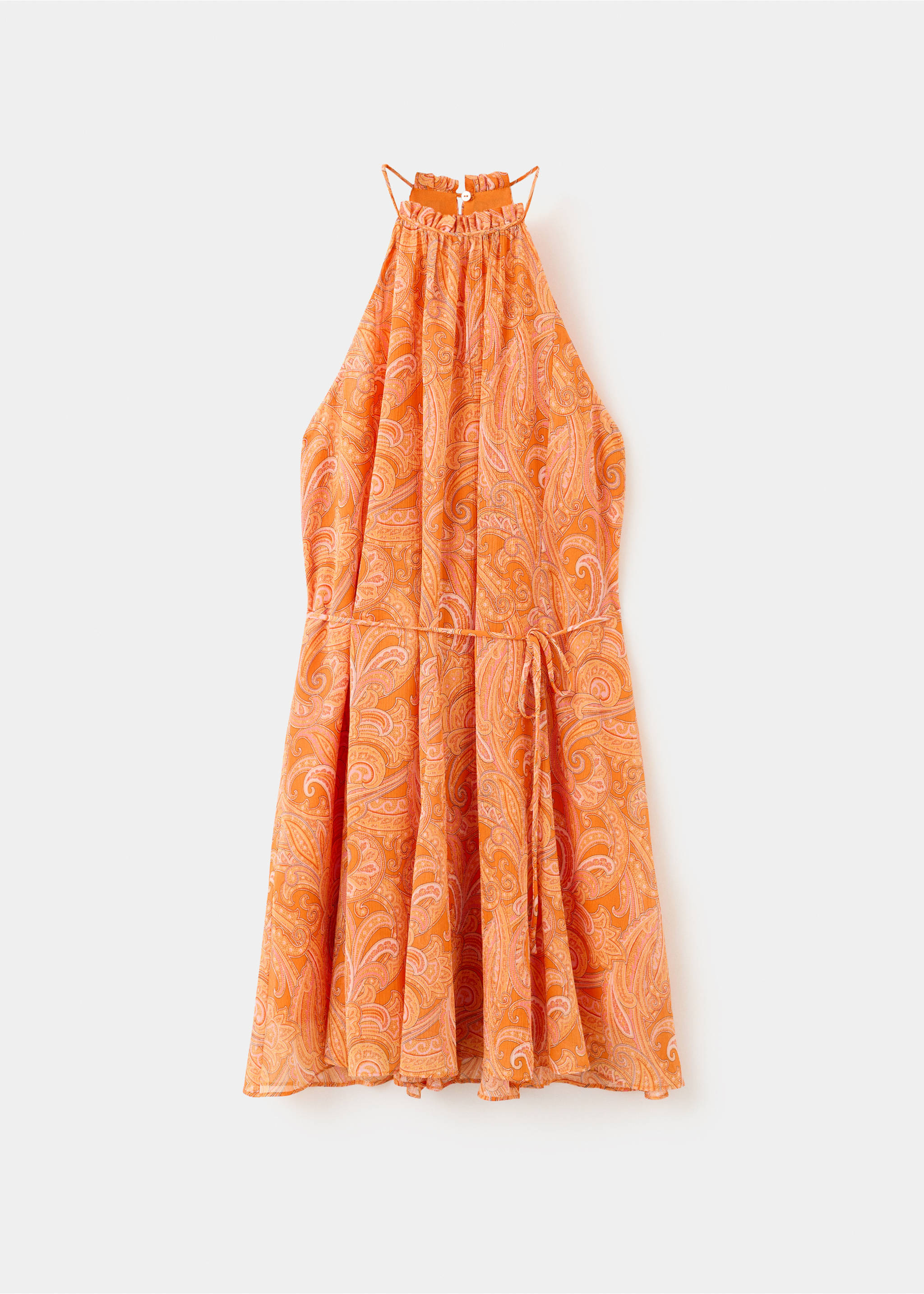 Halter paisley dress - Article without model, Orange. Ref: 37061483-00.