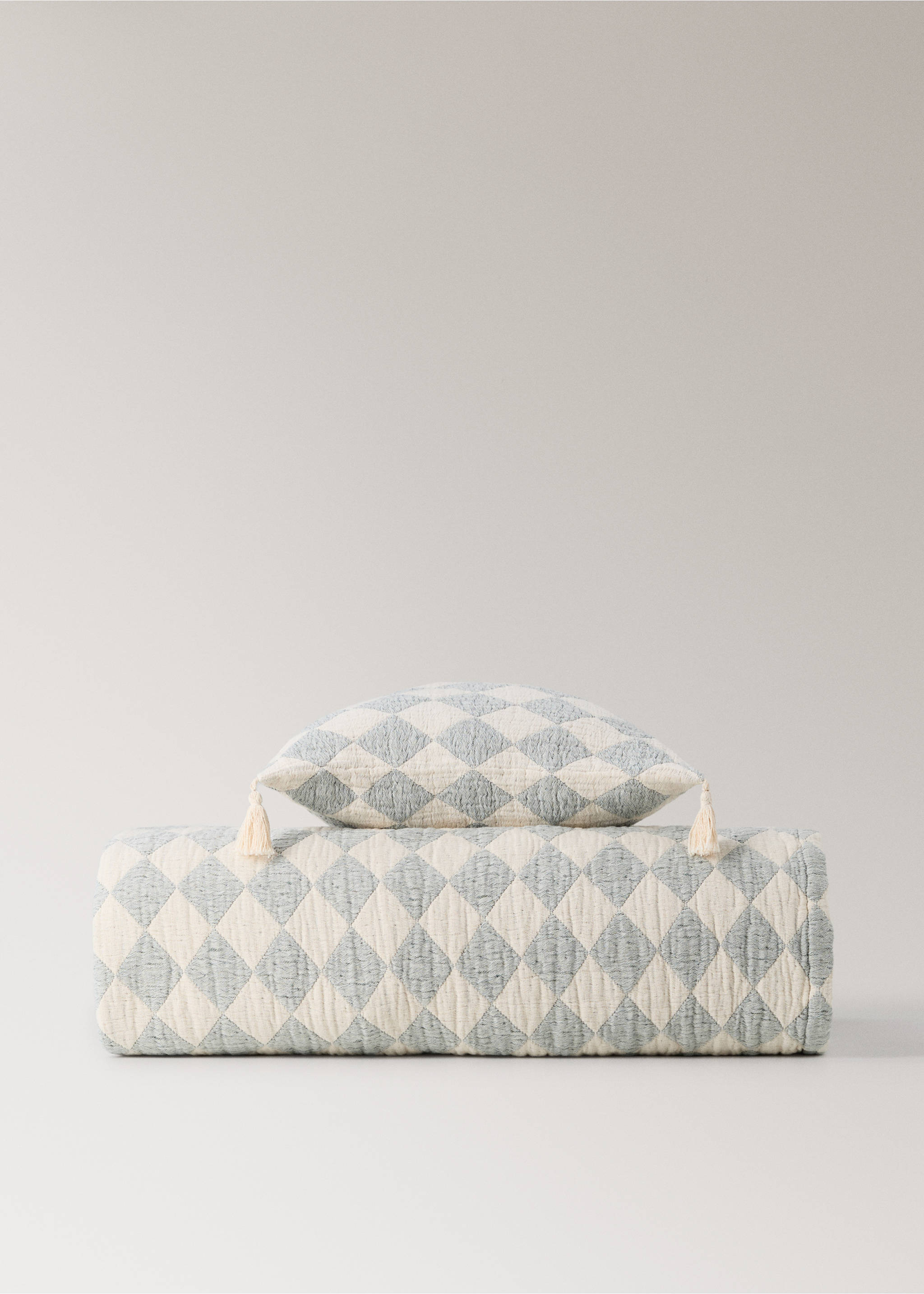 Couvre-lit enfant 100 % coton jacquard lit 90/105 cm - Détail de l'article 2, Bleu de Prusse. Ref: 37061486-00.