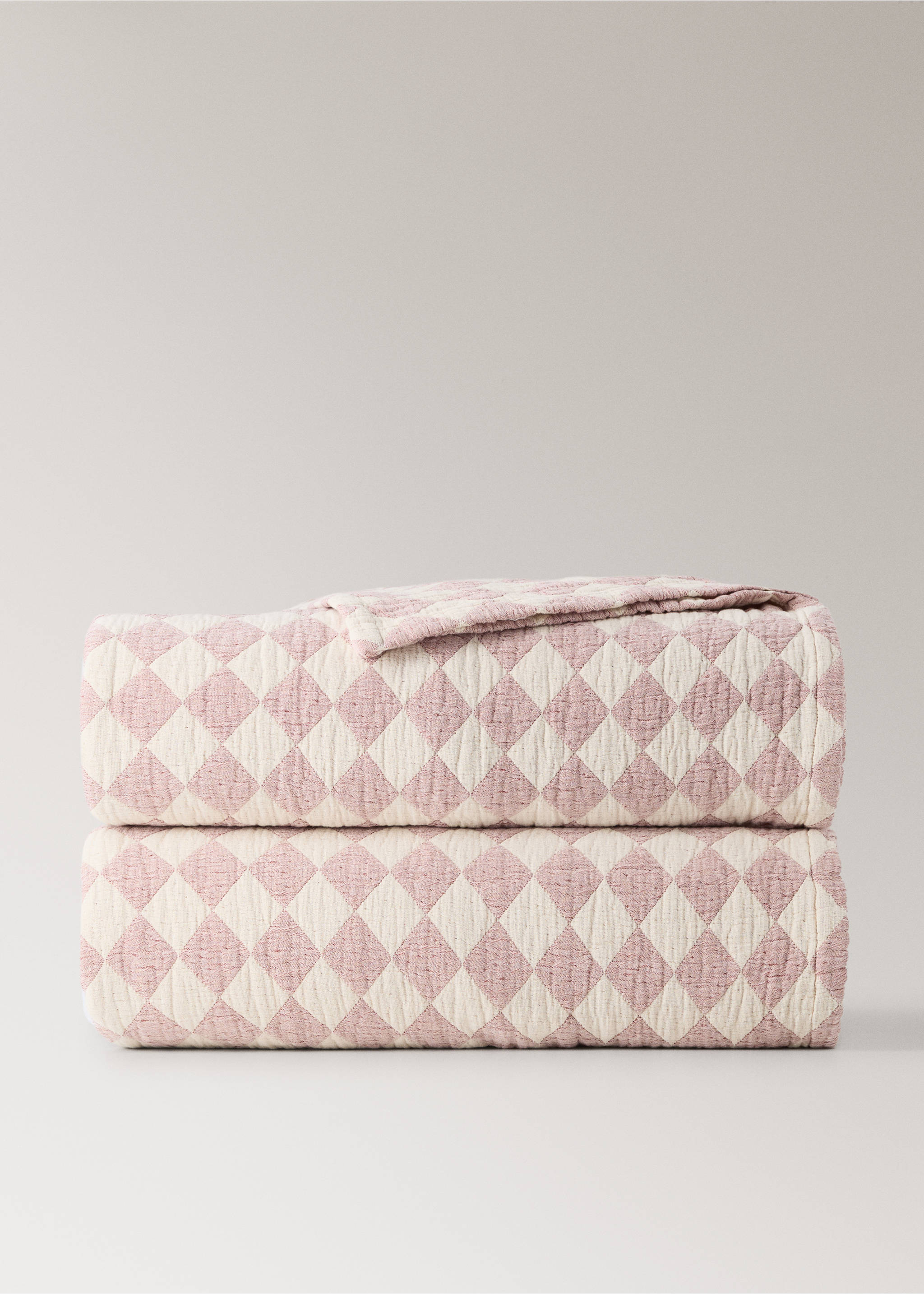 Children's 100% cotton jacquard bedspread for 90/105 cm bed - Article without model, Coral Red. Ref: 37061486-00.