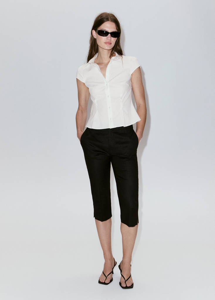 Fitted short-sleeved shirt — Off White