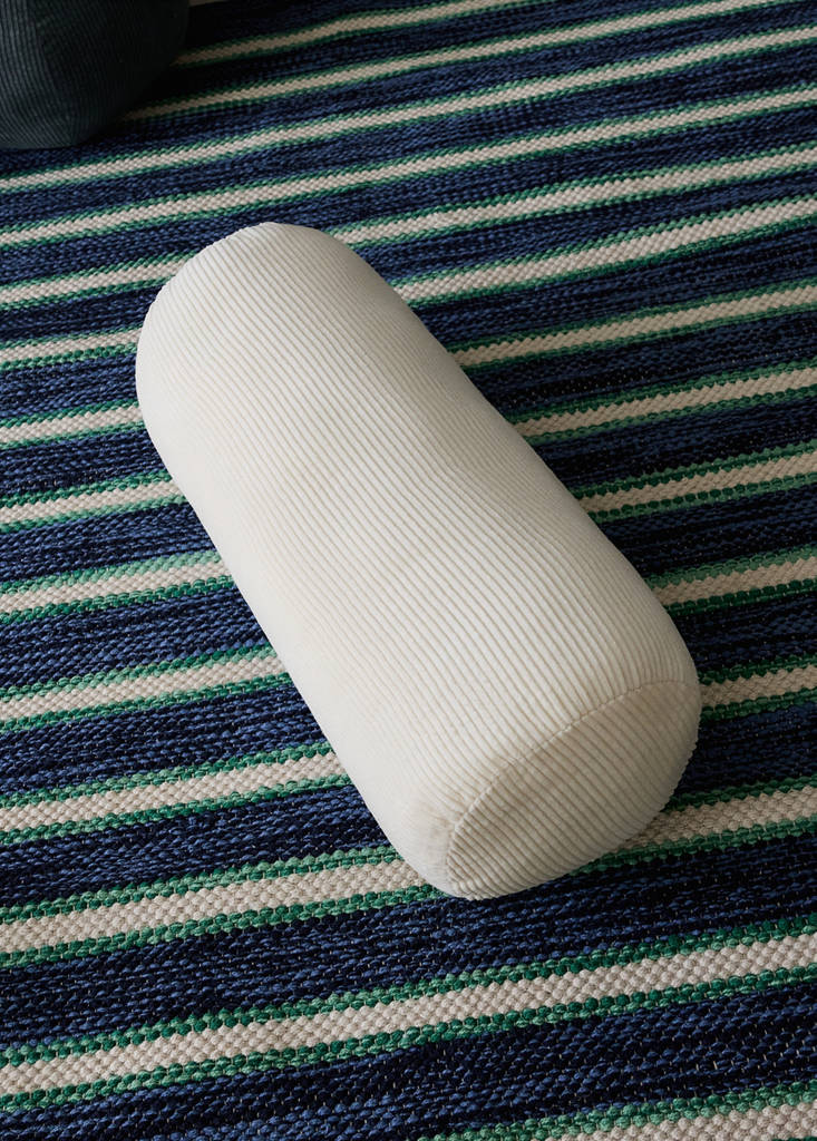 Ribbed knit cushion 15x40 cm — Off White