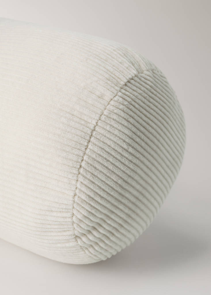 Ribbed knit cushion 15x40 cm — Off White