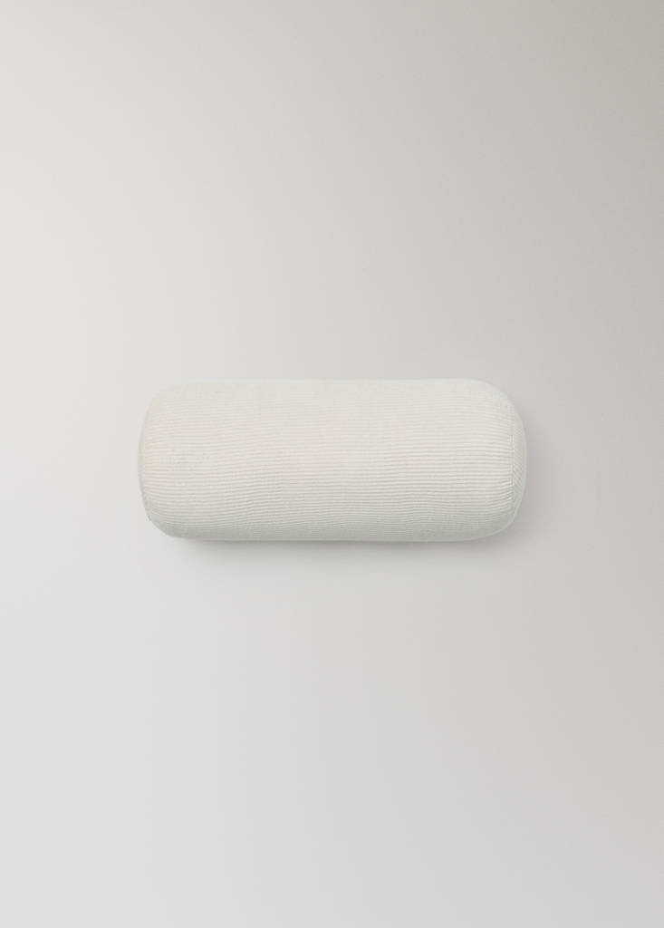 Ribbed knit cushion 15x40 cm — Off White