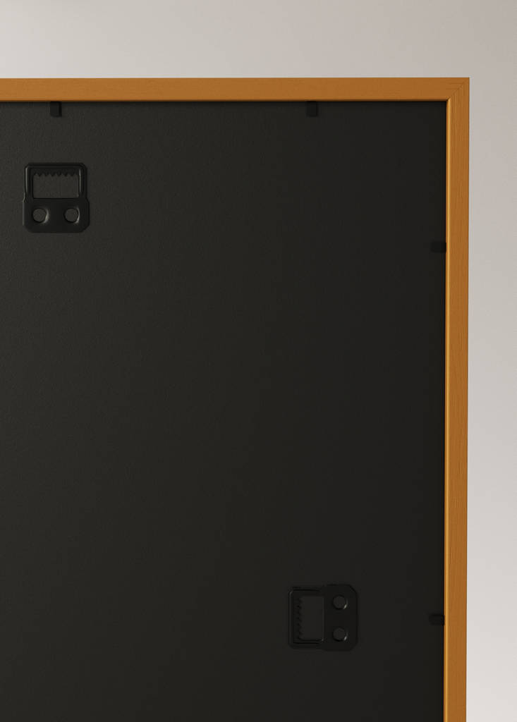 Medium striped wooden photo frame — Ochre