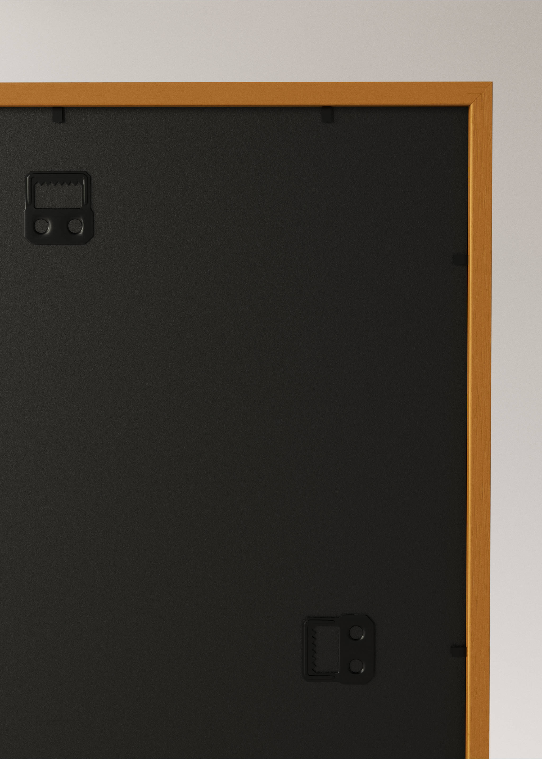 Medium-sized wooden frame with a striped design - Details of the article 2, Ochre. Ref: 37061495-00.