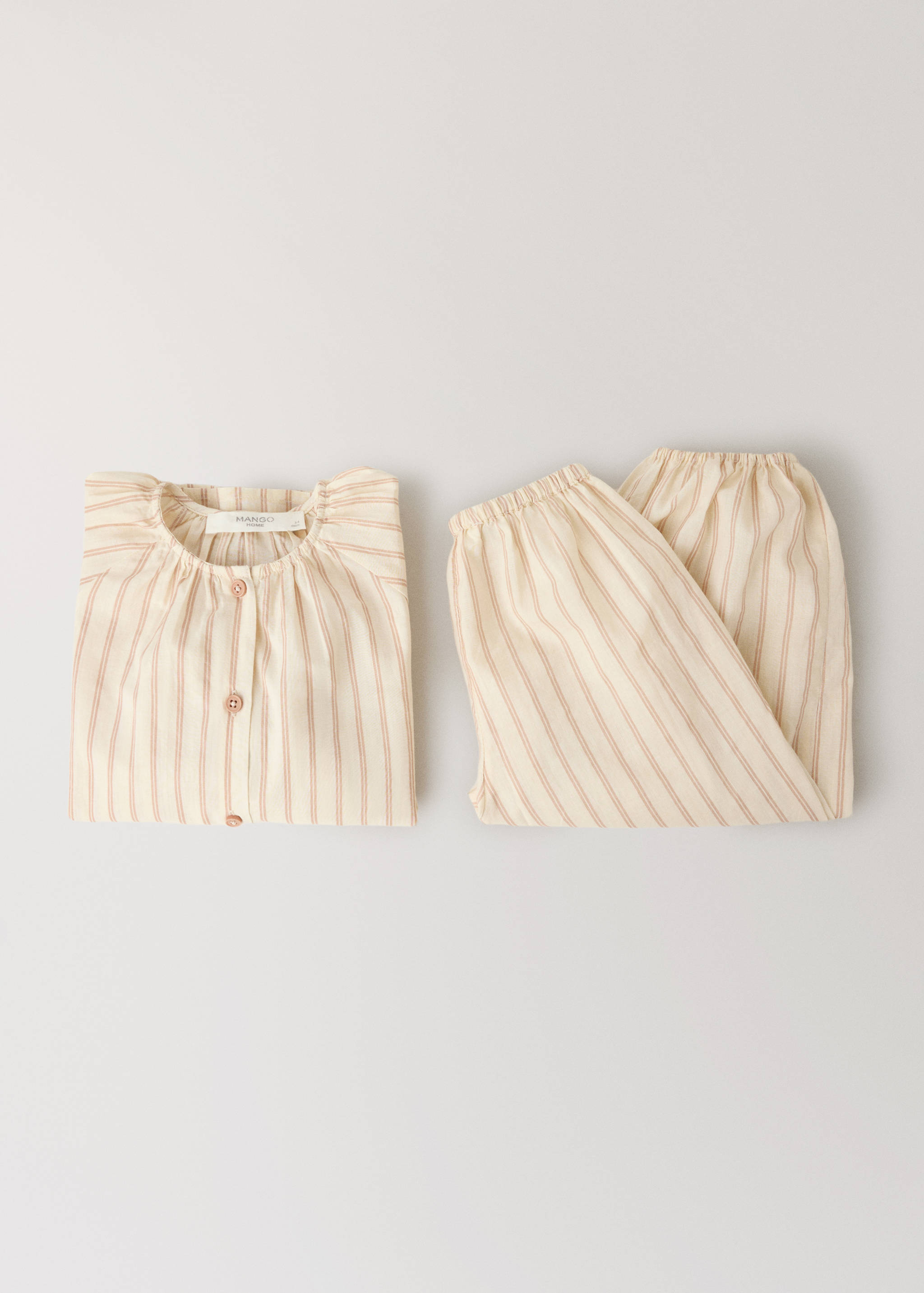 Children’s striped 100% cotton pyjama trousers - Details of the article 2