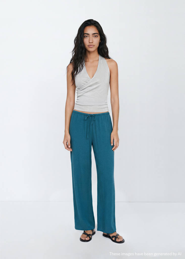 Metallic halter top — Silver