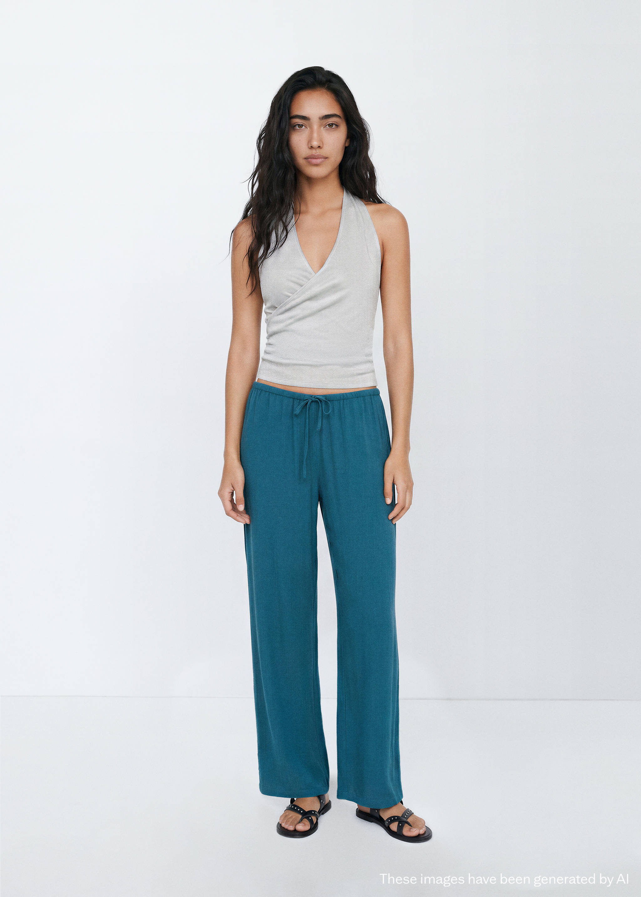 Top halter metalizado - Plano general