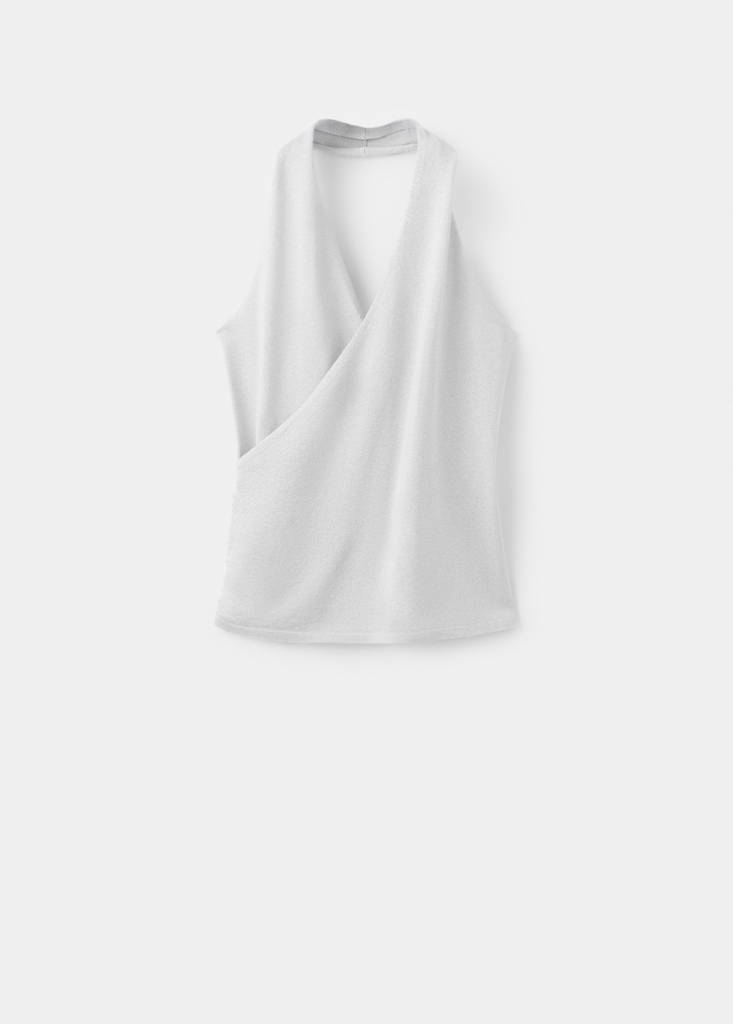 Metallic halter top — Silver