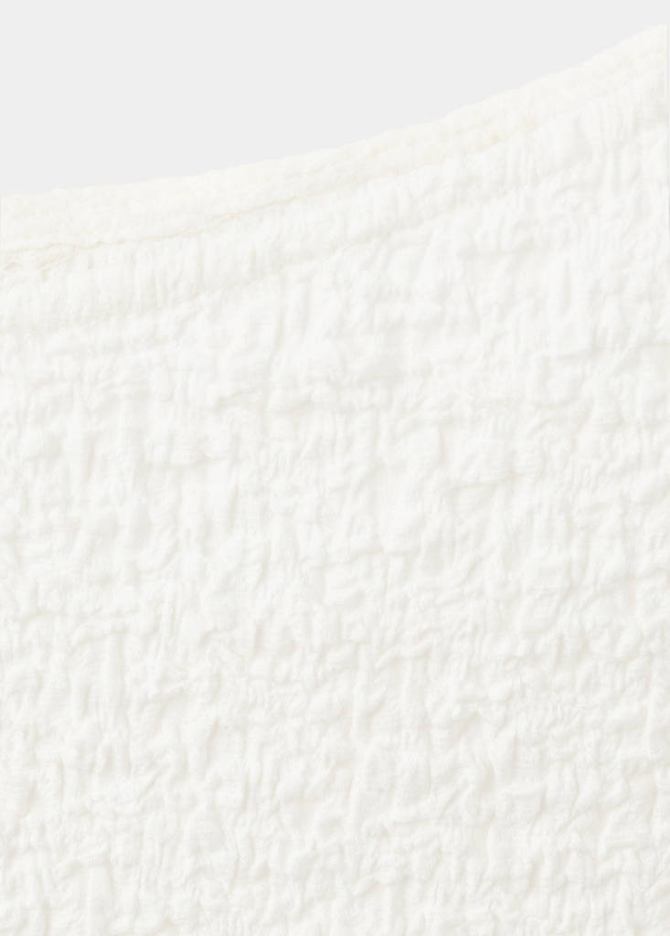 Fitted textured top — Off White