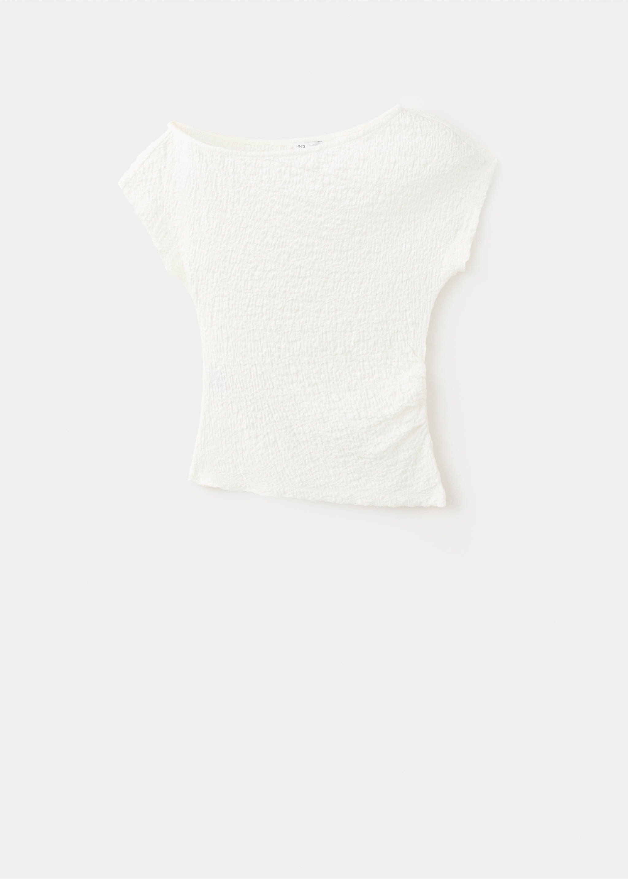 Top texturé ajusté - Article sans modèle, Blanc cassé. Ref: 37061509-00.