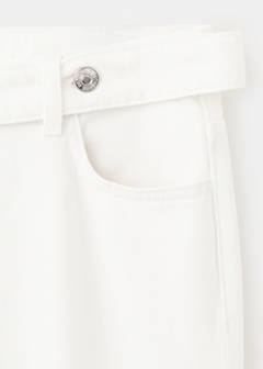 Straight jeans with belt detail — White 6