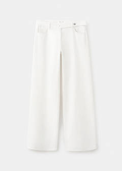 Straight jeans with belt detail — White 3
