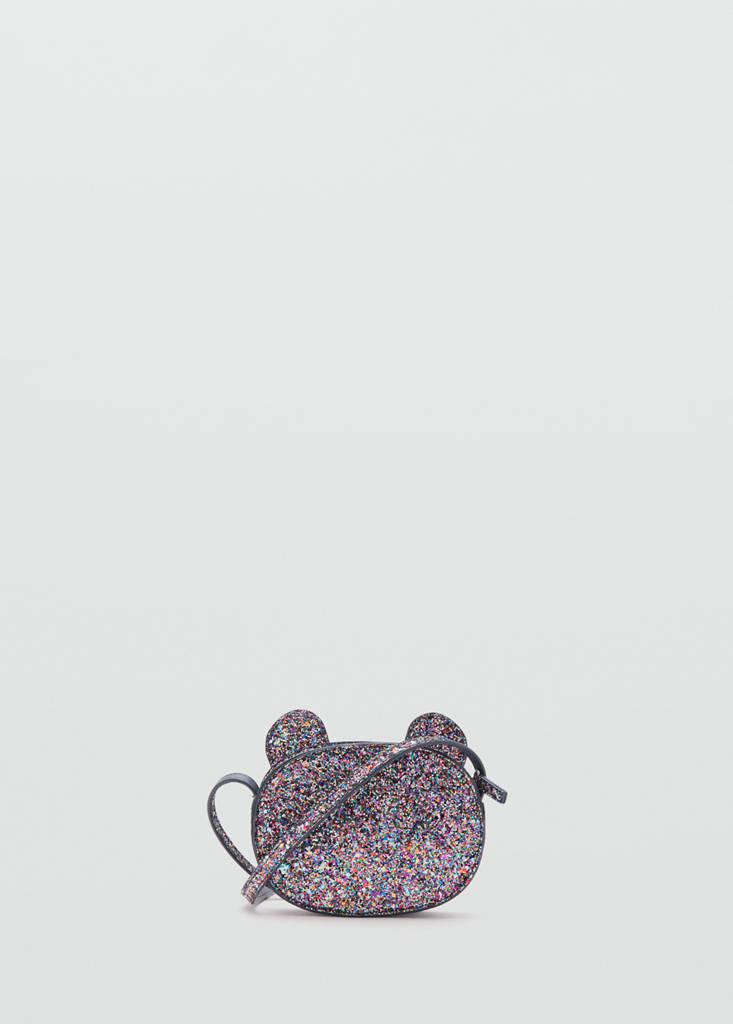 Glitter bear handbag — Navy