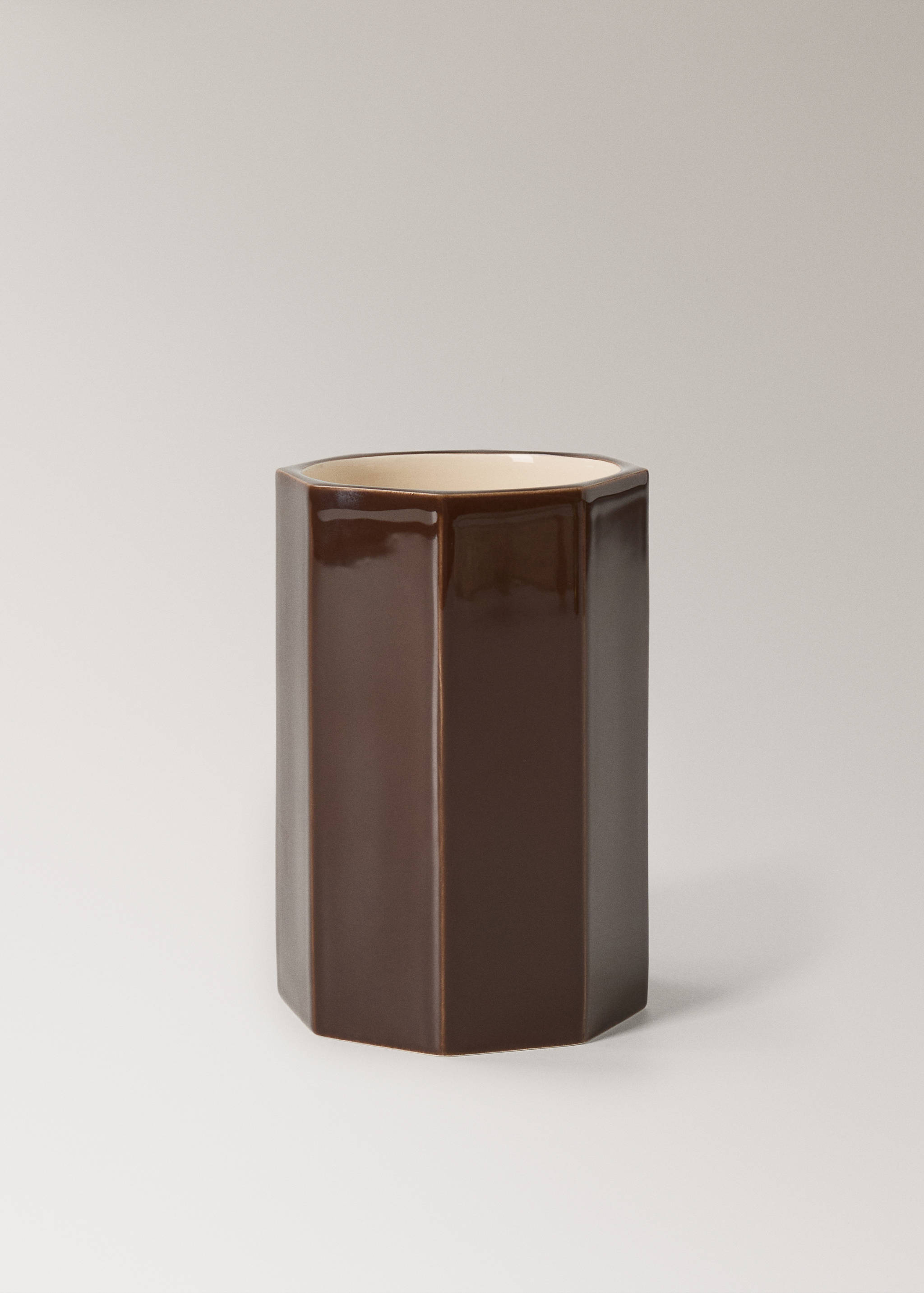 Hexagonal earthenware candle holder - Article without model
