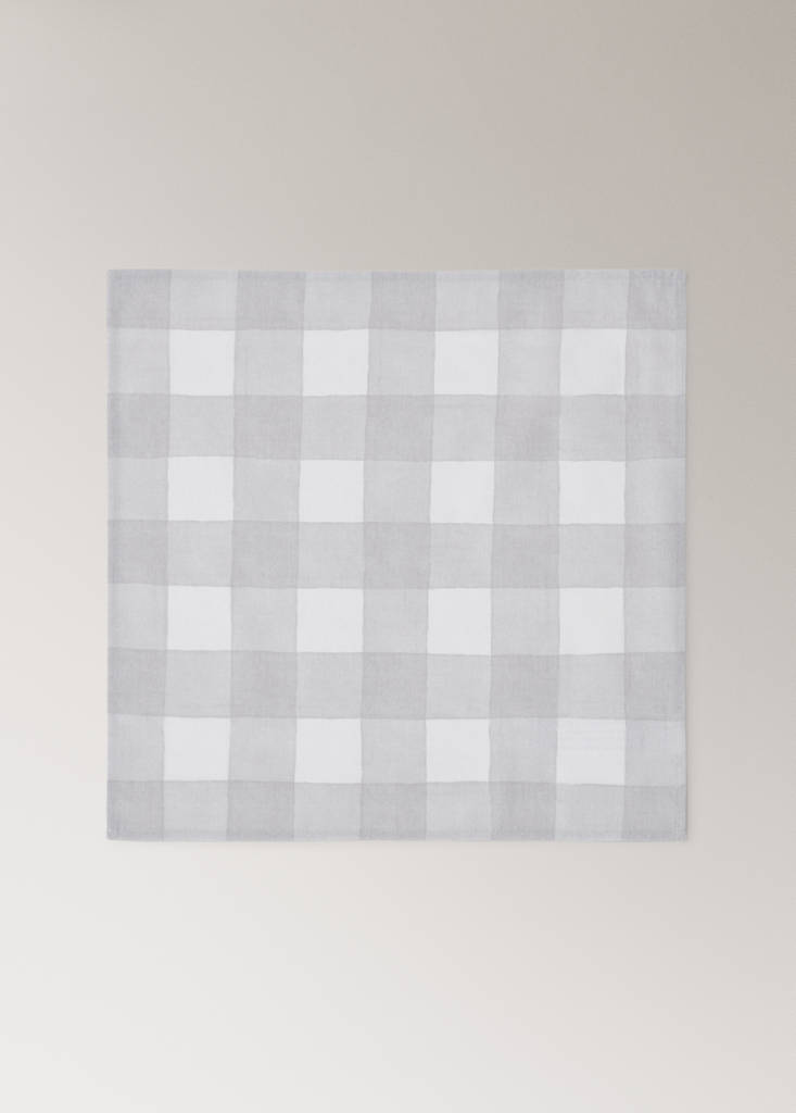 Vichy check cotton napkins — Light/Pastel Brown