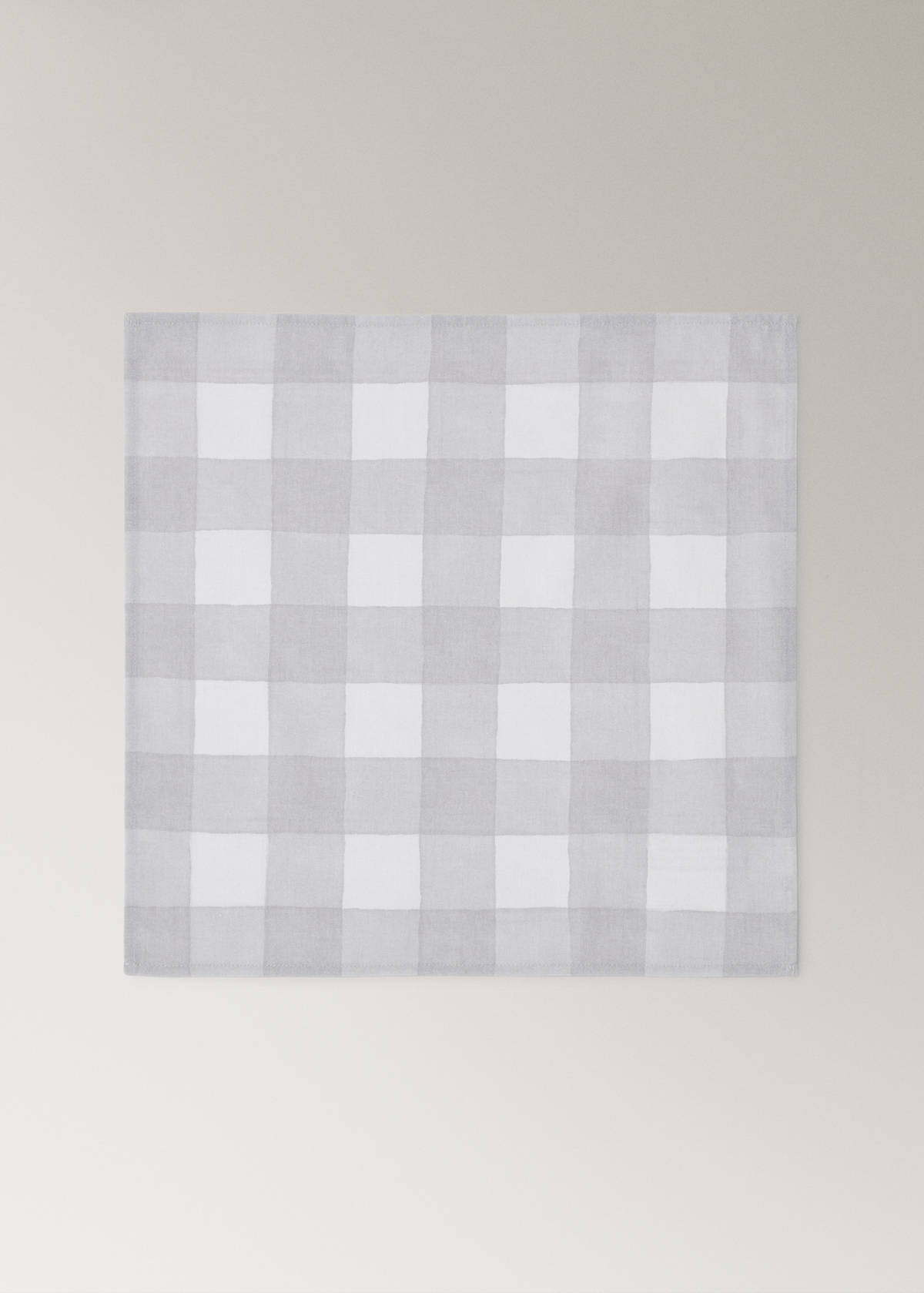 Vichy check cotton napkins — Light/Pastel Brown