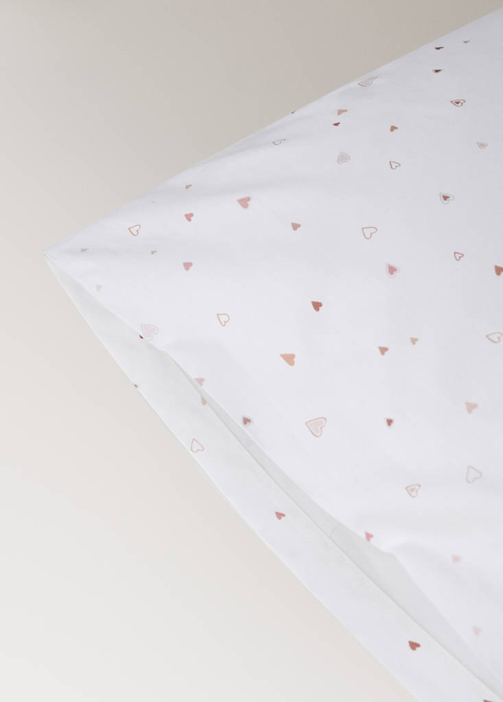 Printed cotton pillowcase 50x75cm — Nude