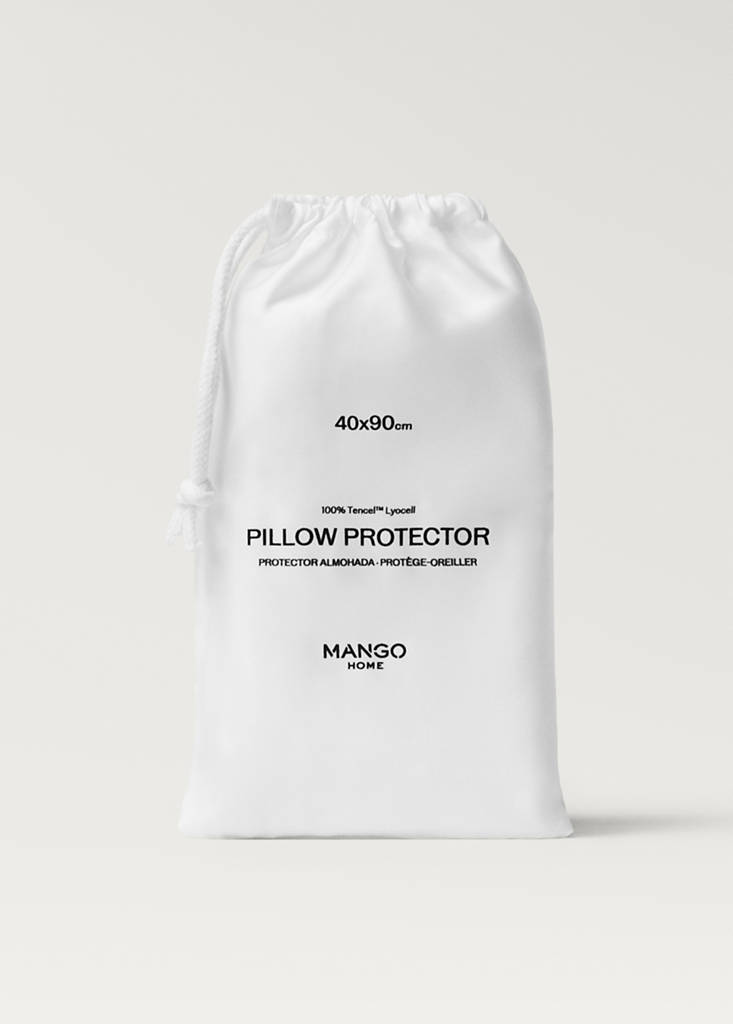 Tencel pillow protector 40x90 cm — White