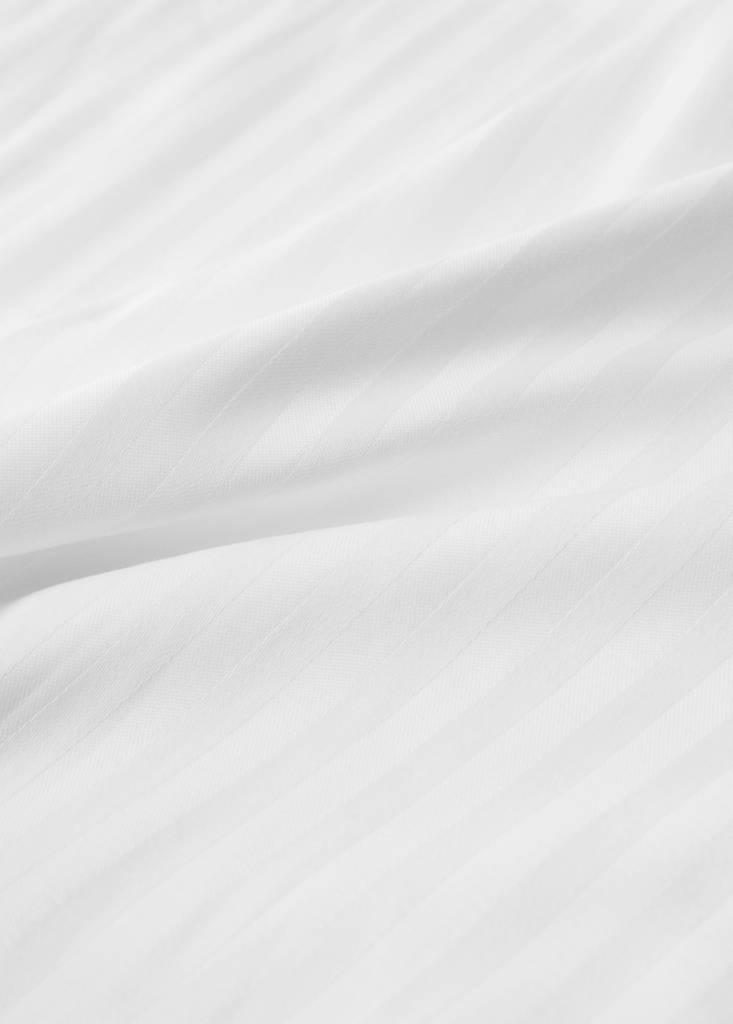 Pillow protector cotton stripes 50x75 cm — White