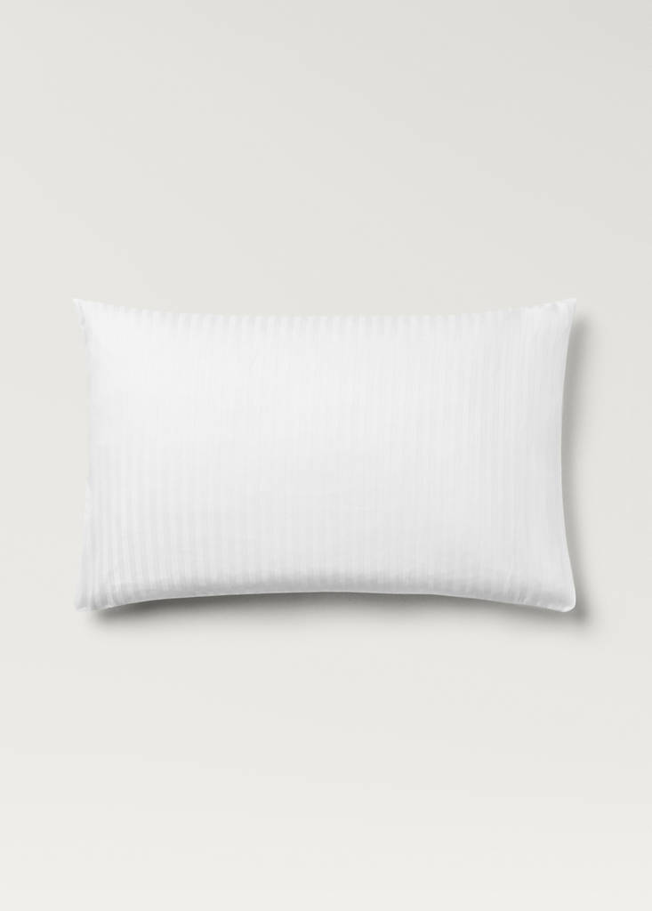 Pillow protector cotton stripes 50x75 cm — White